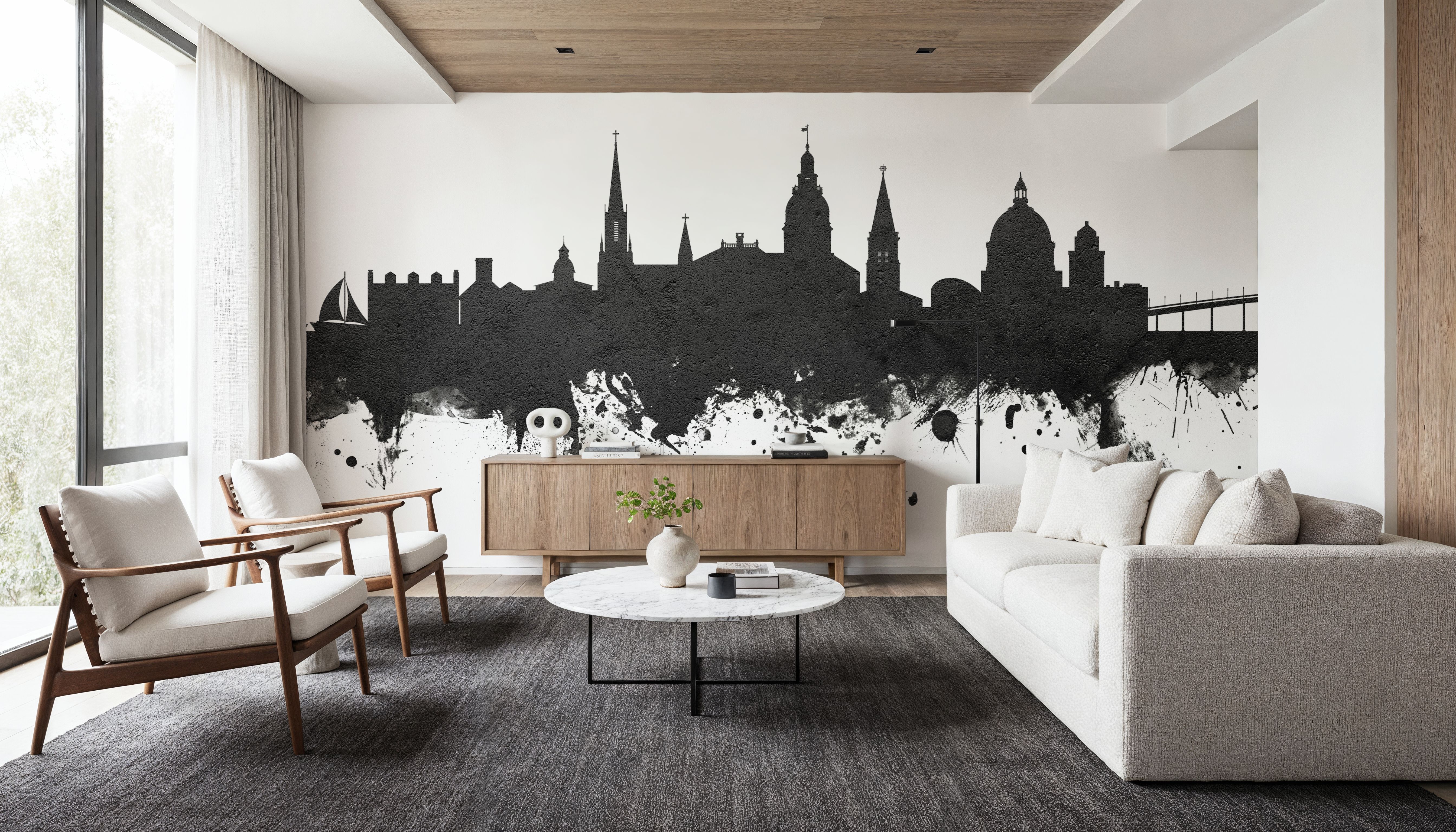 Annapolis Maryland Skyline Black & White, Wallpaper