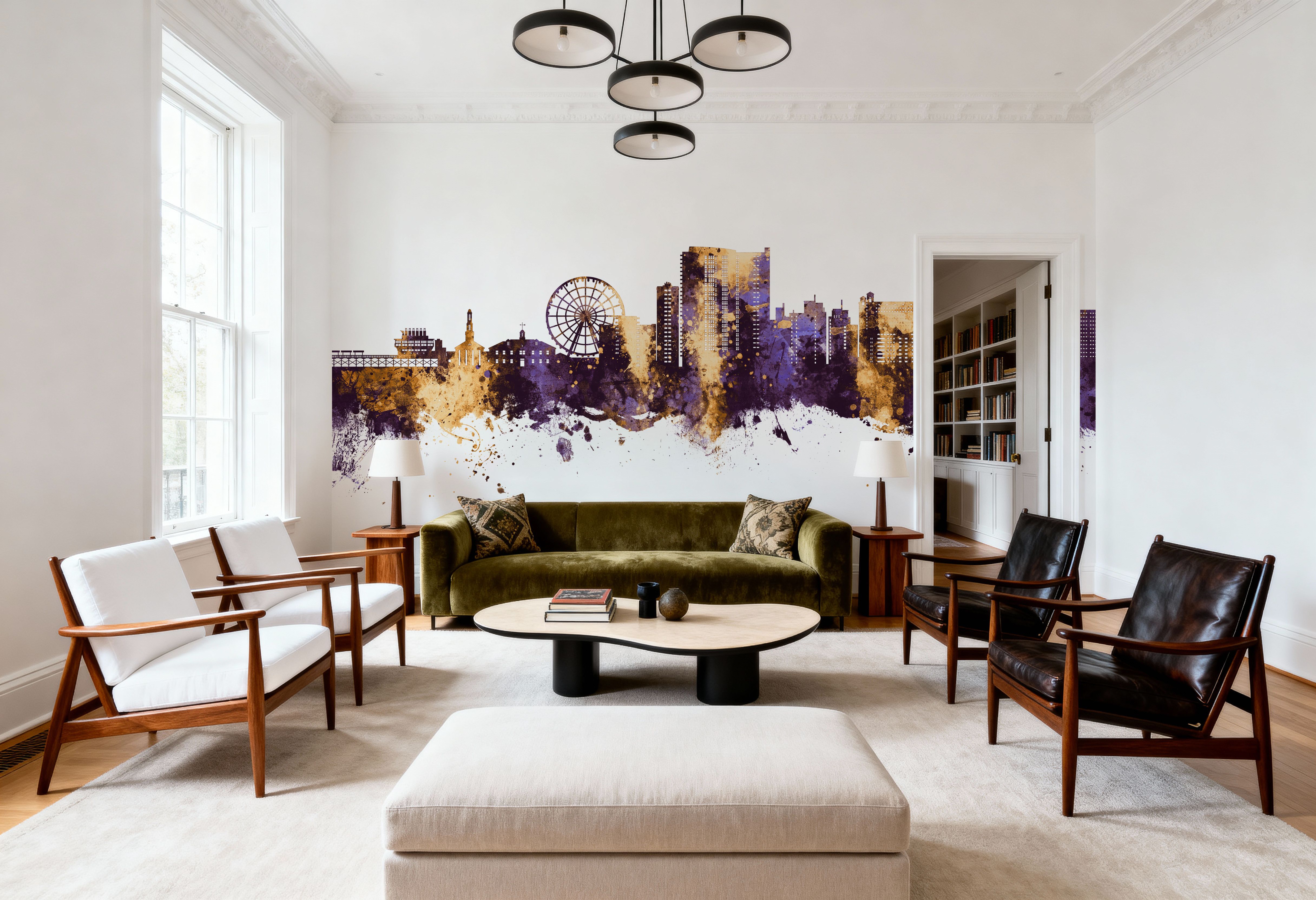 Myrtle Beach South Carolina Skyline Purple & Gold