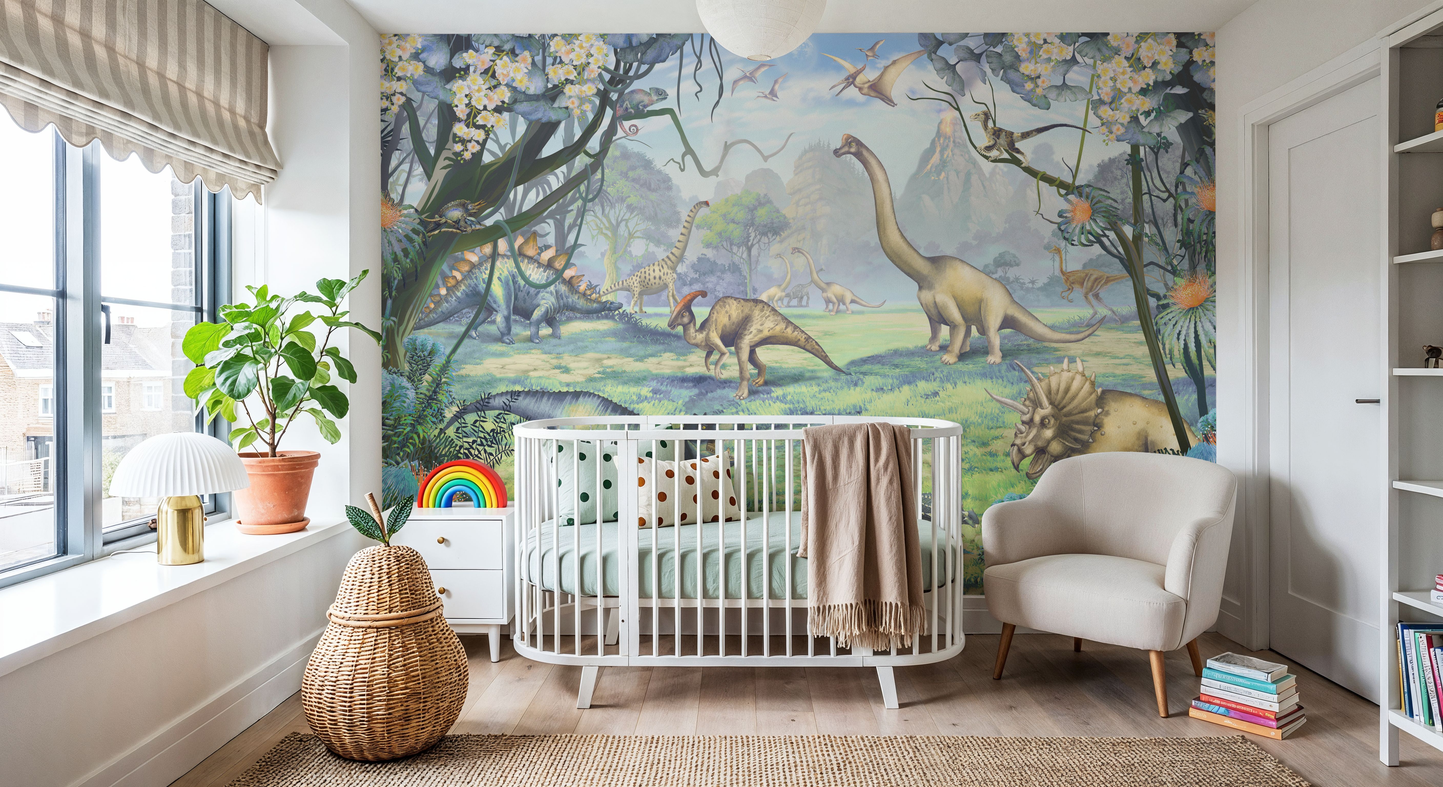 Ancient Dinos, Green, Tapeten