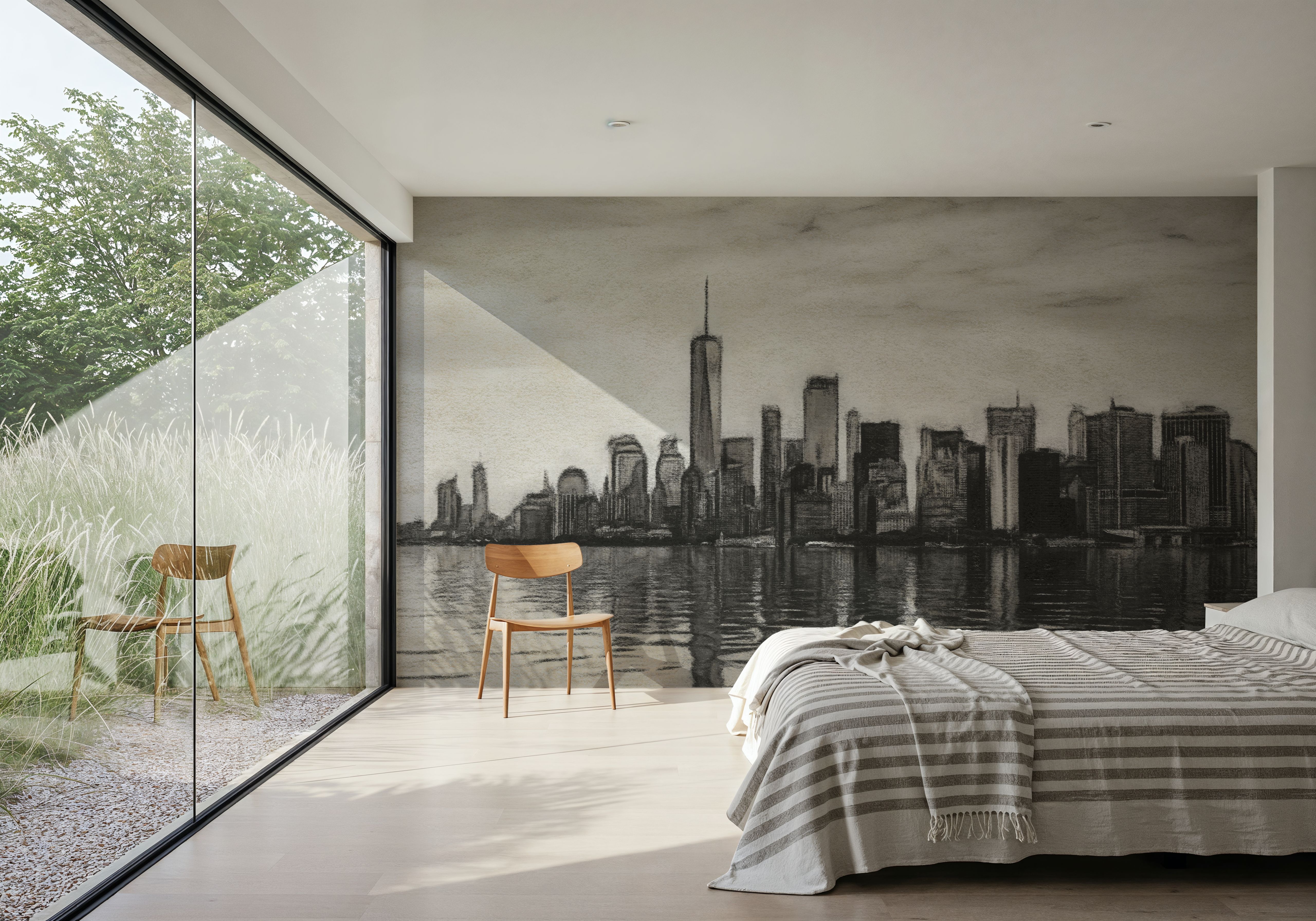 Charcoal New York, Tapet