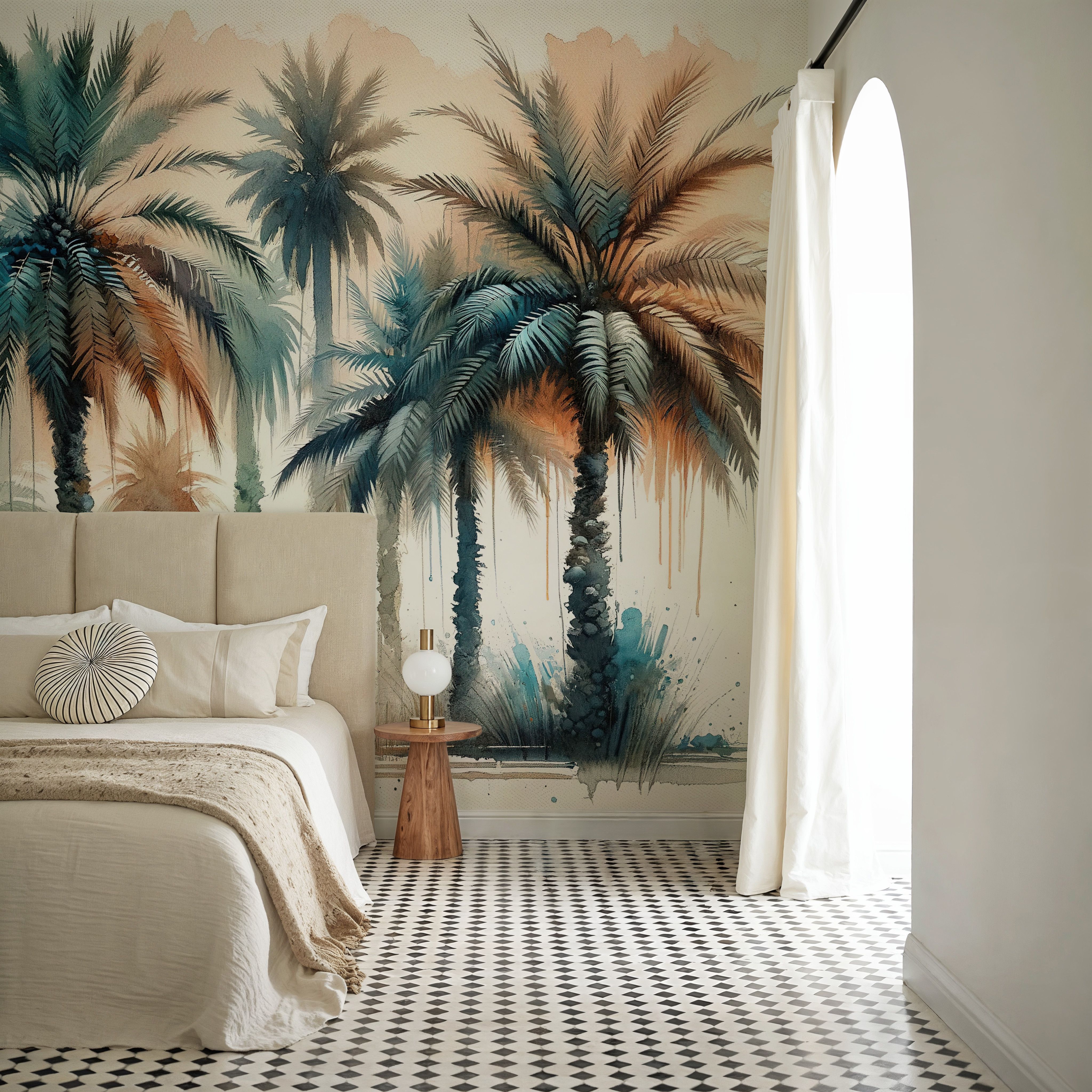 Palm Grove Watercolor
