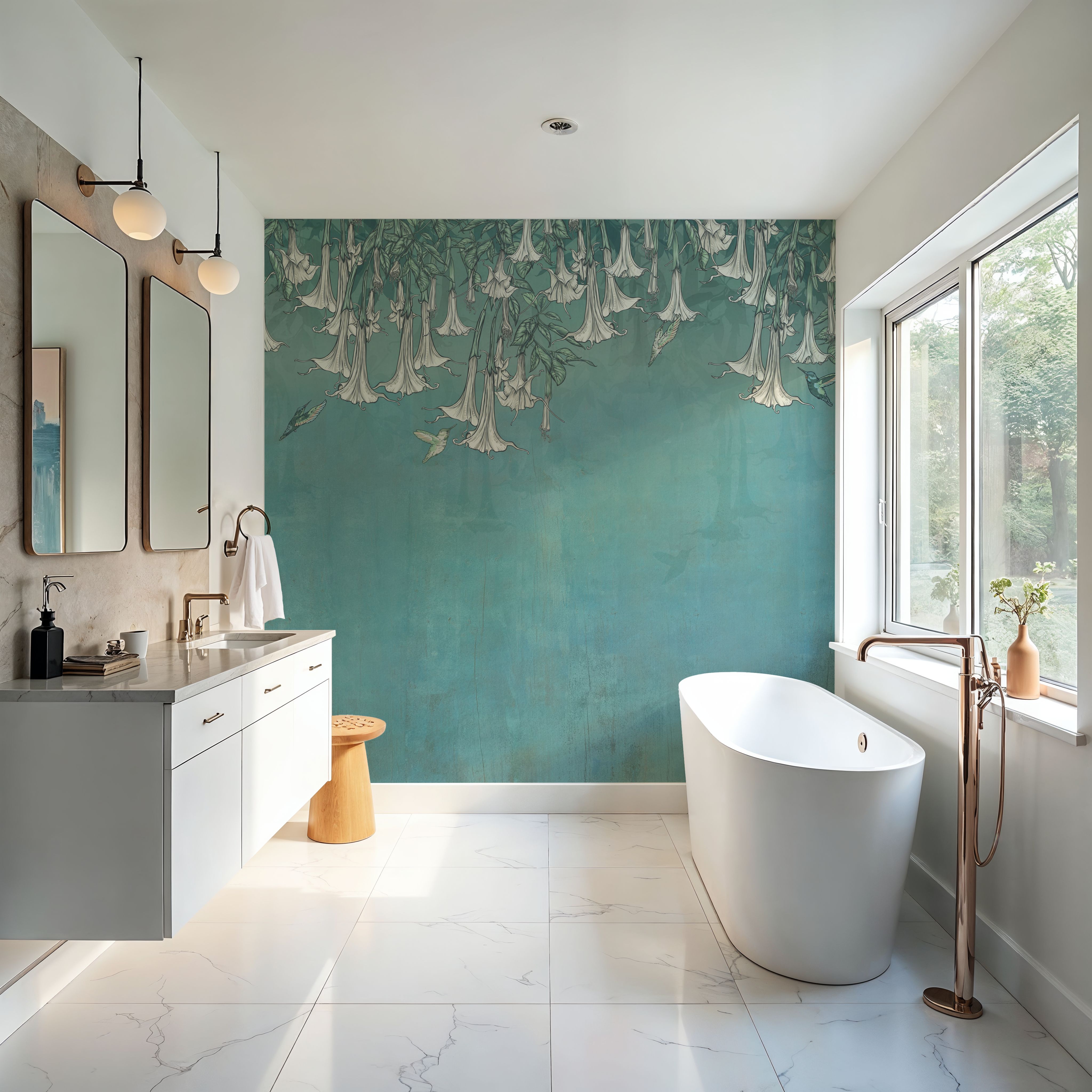 Hummingbirds and Trumpets Green