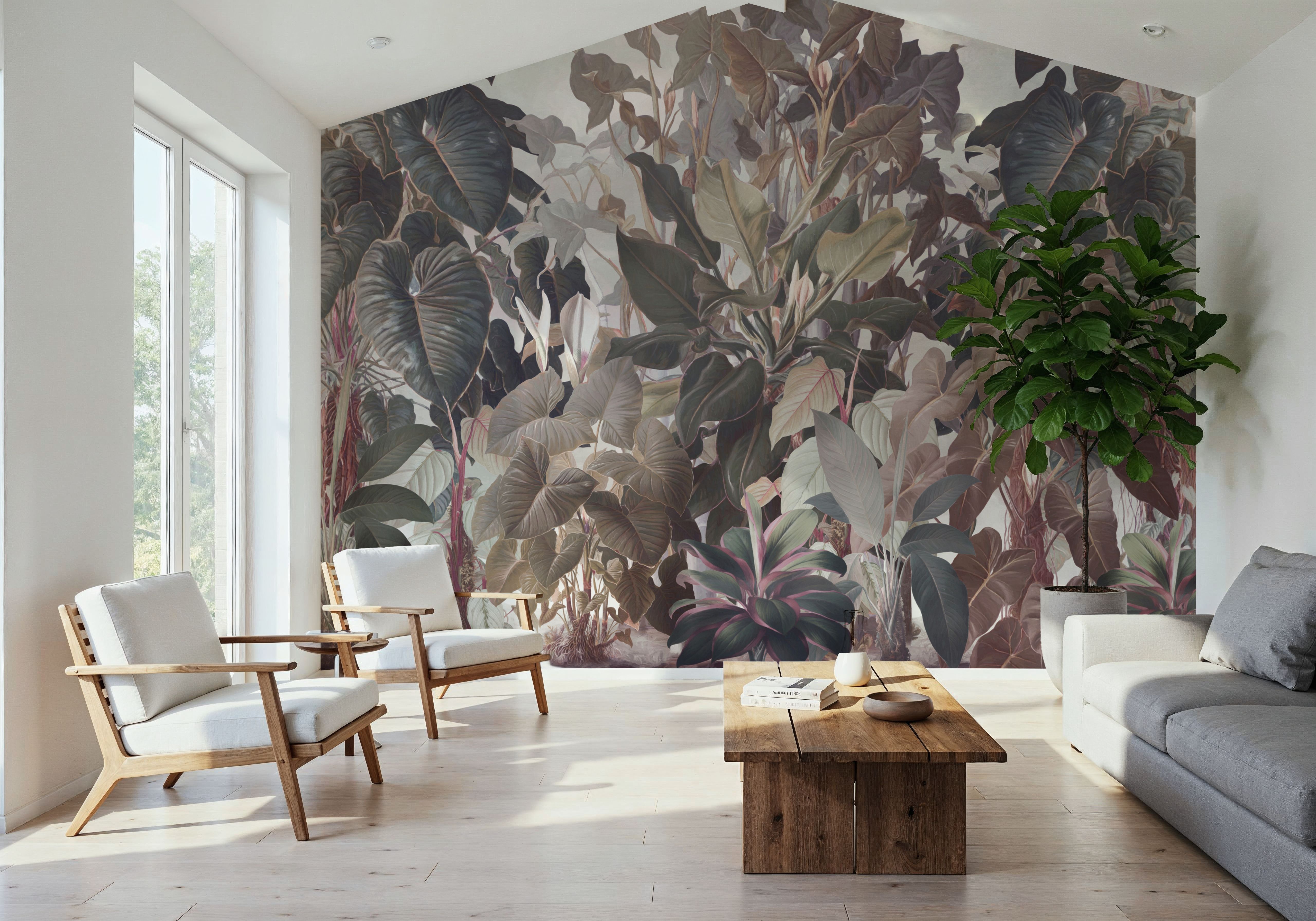 Tropical Abundance Sepia, Carte da parati