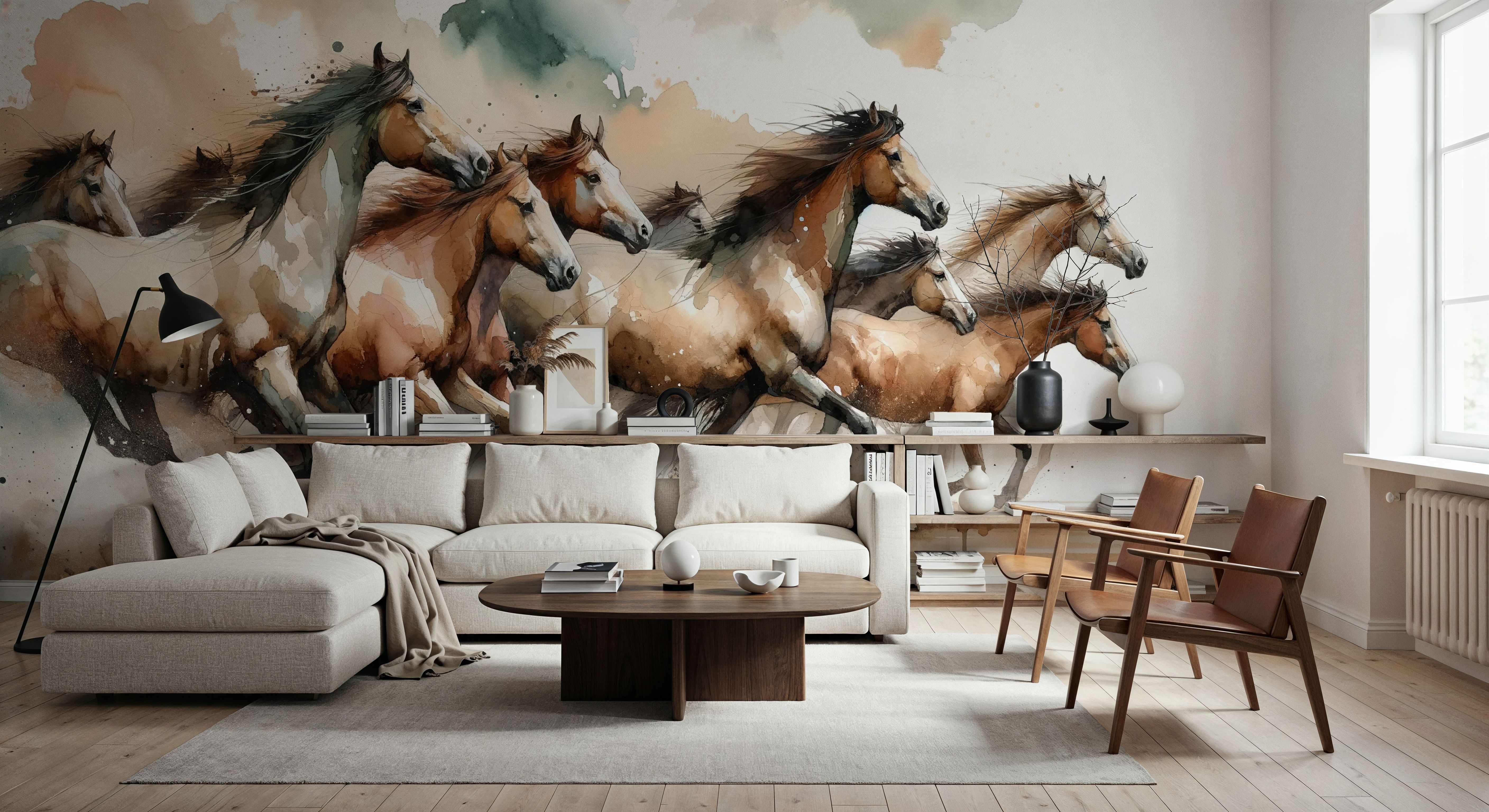 Watercolor Horses