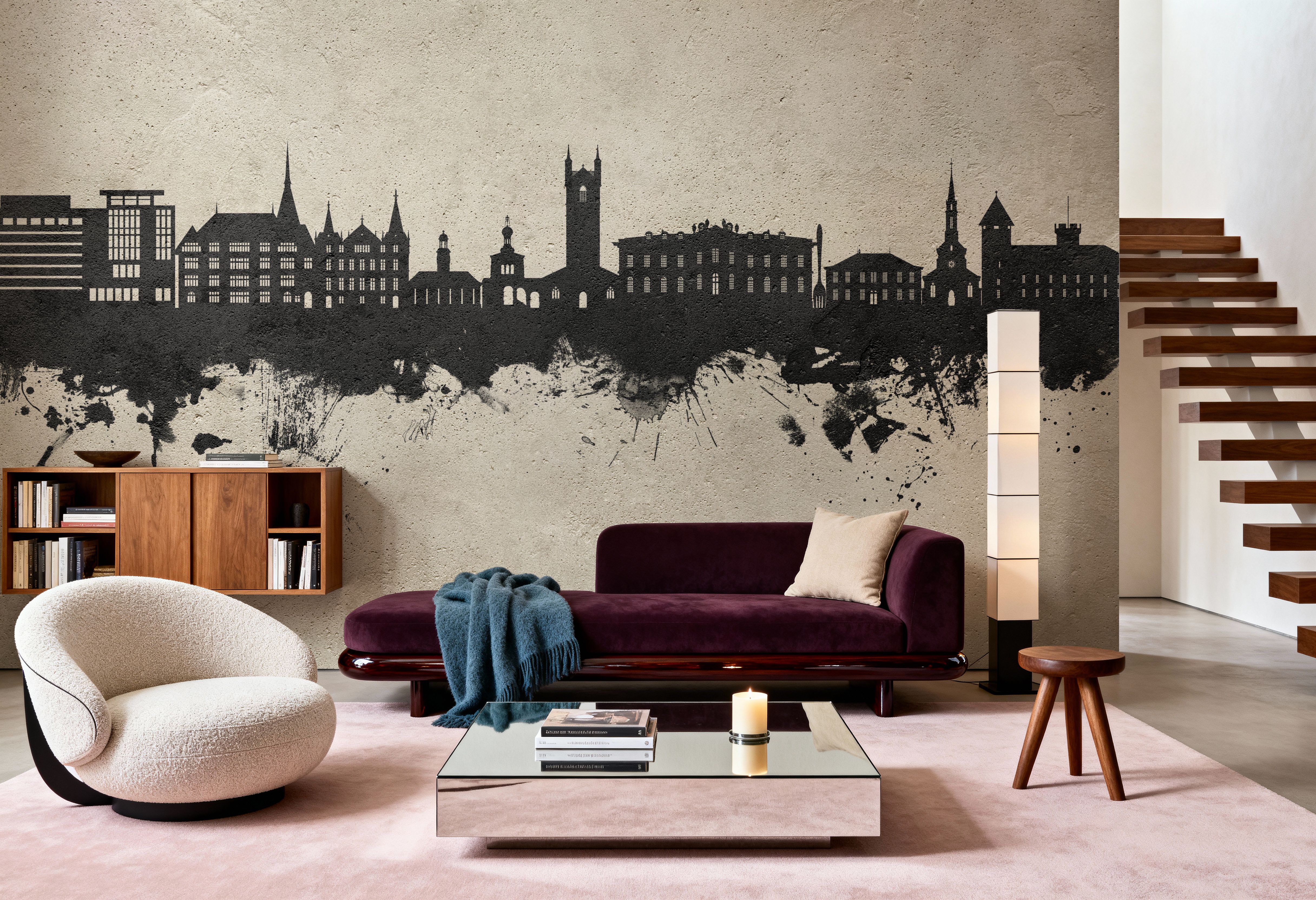 Vevey Switzerland Skyline Concrete, Wallpaper