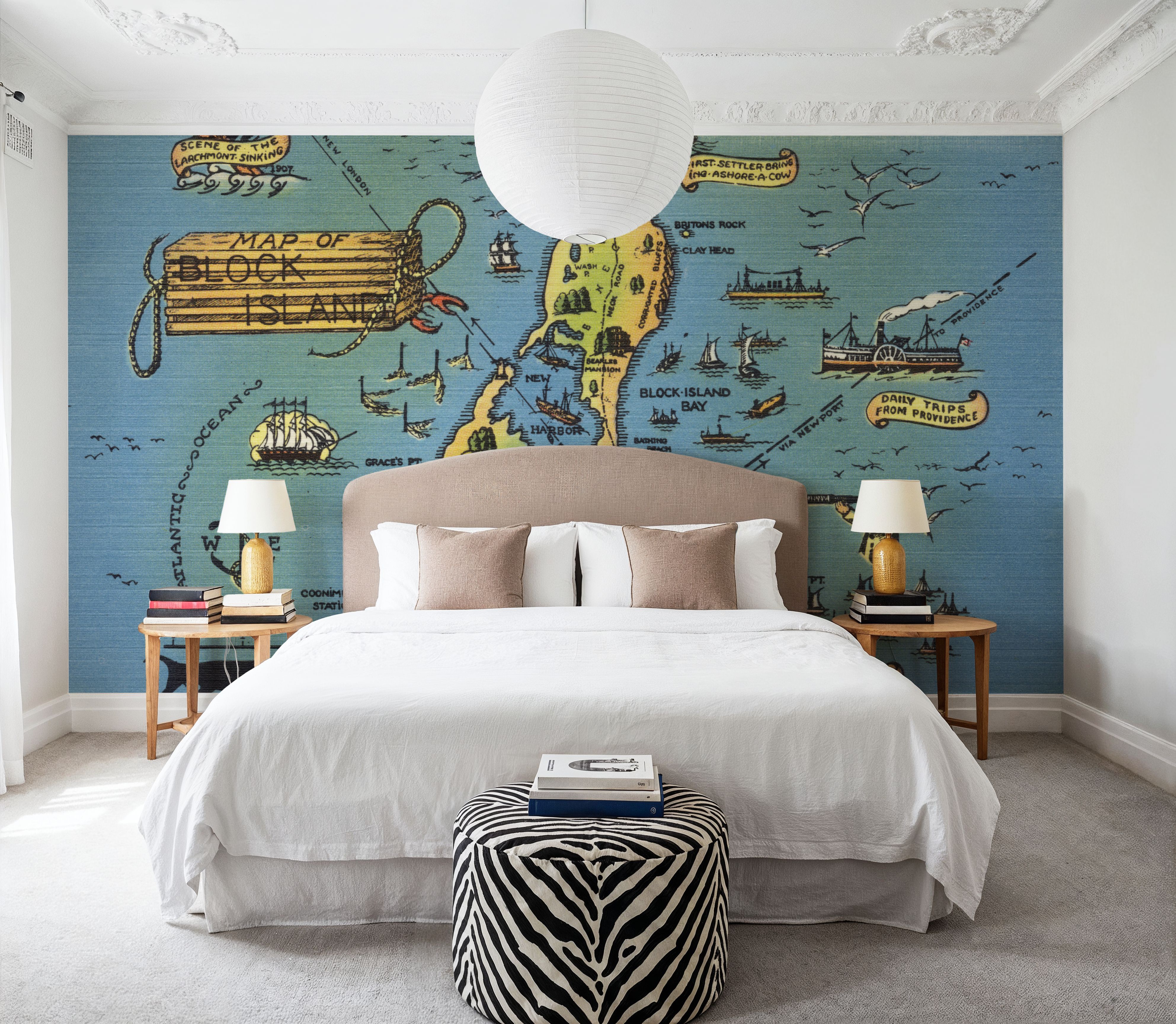 Greetings from Keys Map - Screenprint Postcard