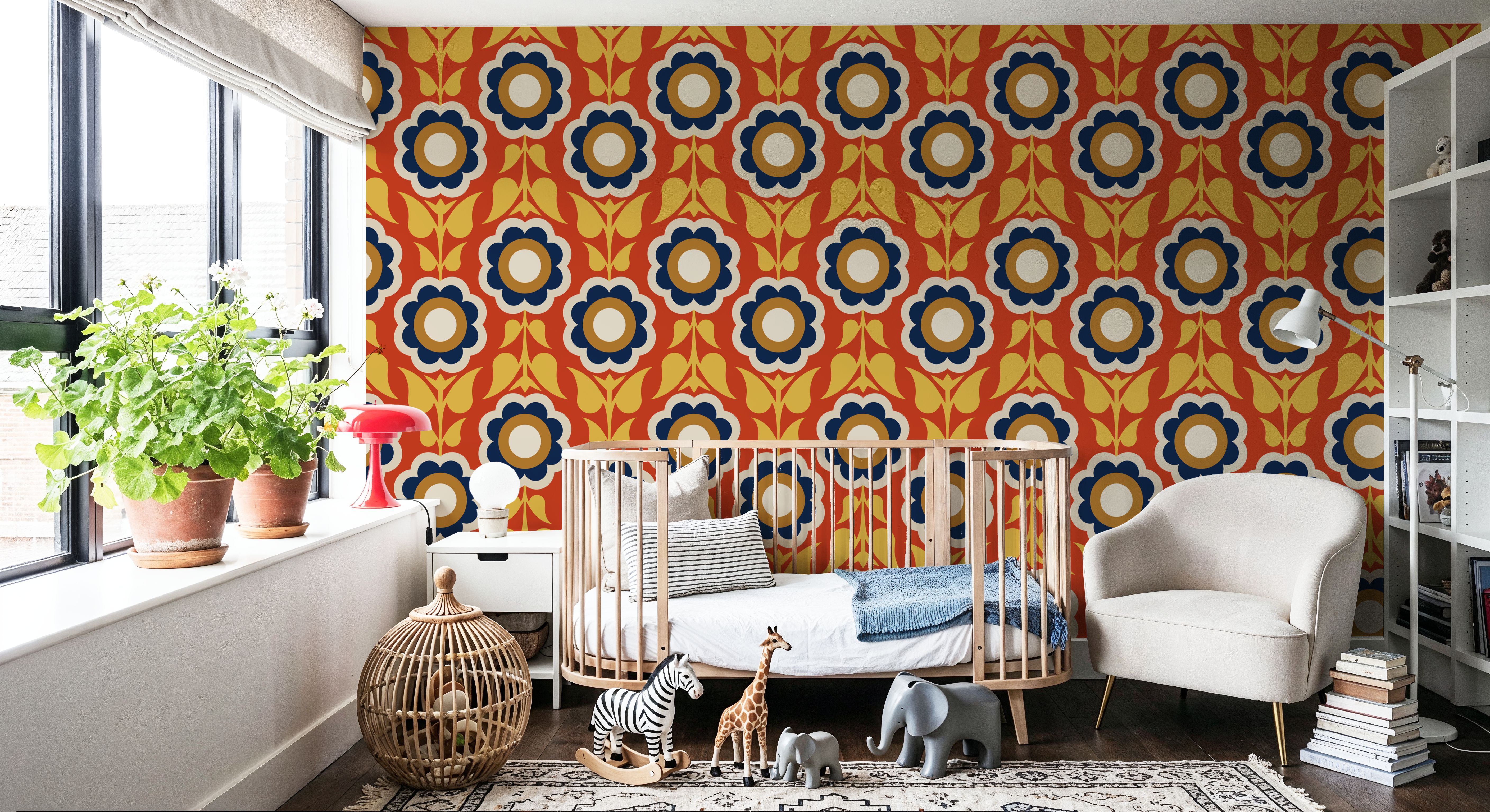 Retro Bold Blooms, Autumn