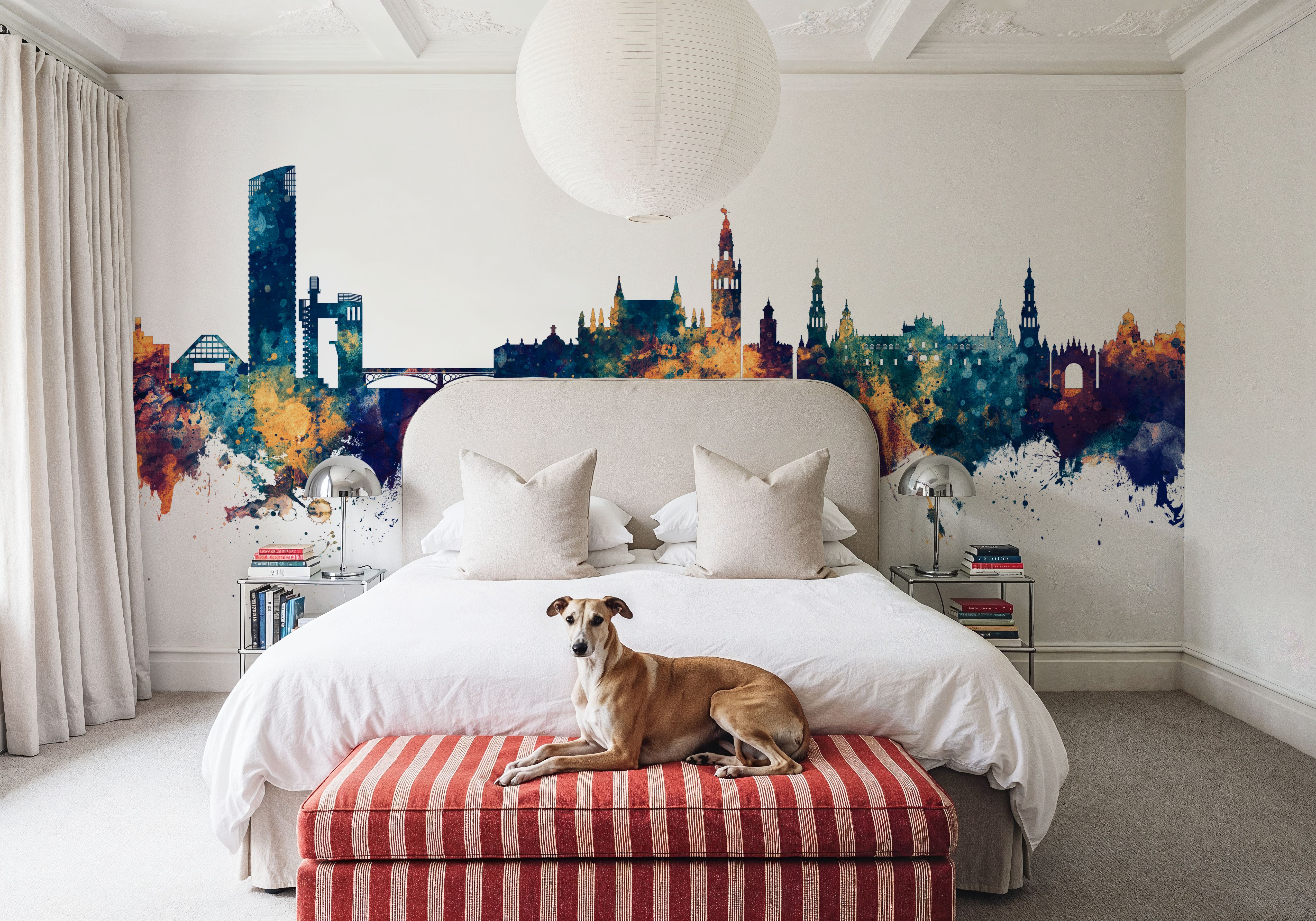 Sevilla Skyline Blue & Bronze