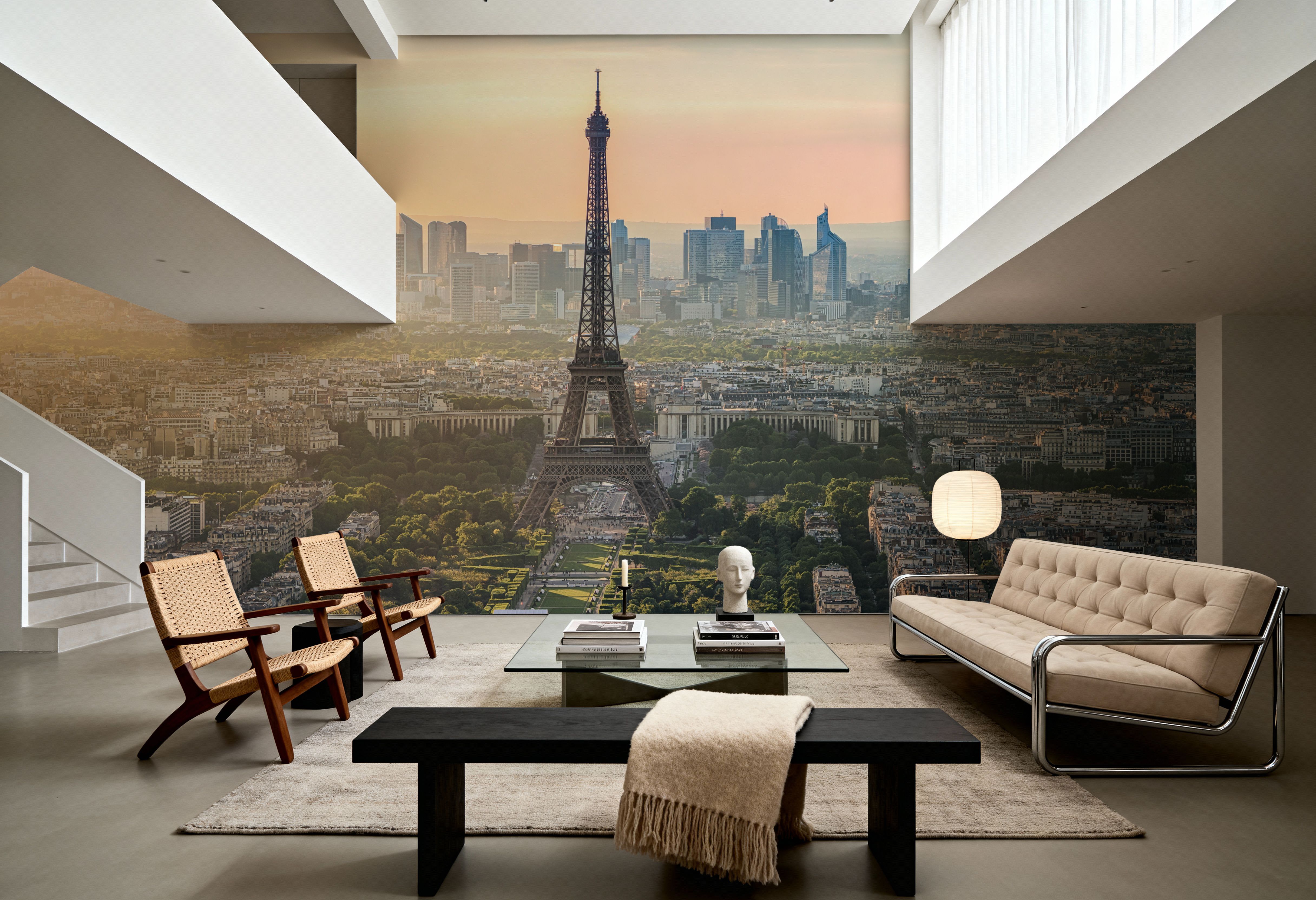 La Defense and Eiffel Tower