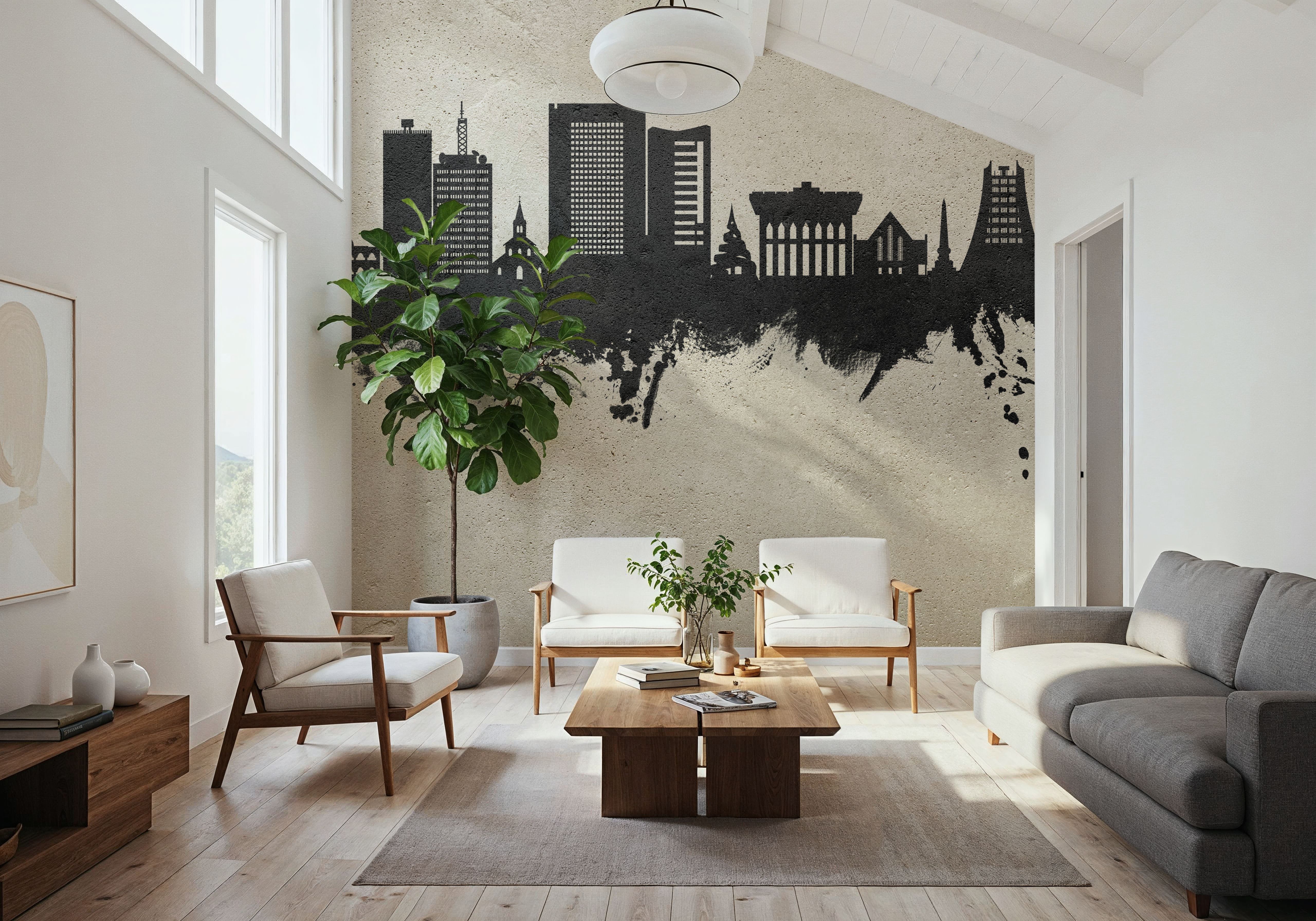 Yaoundé Cameroon Skyline Concrete, Wallpaper