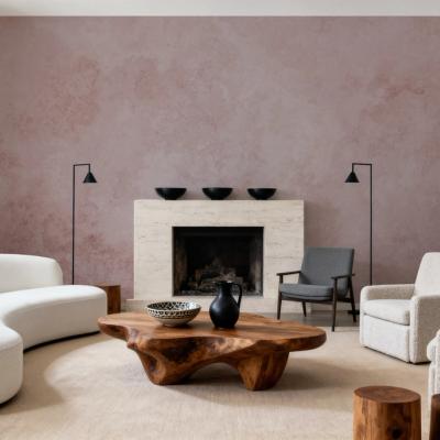 Subtle Plaster Wall, Soft Pink