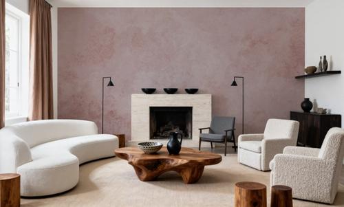 Subtle Plaster Wall, Soft Pink