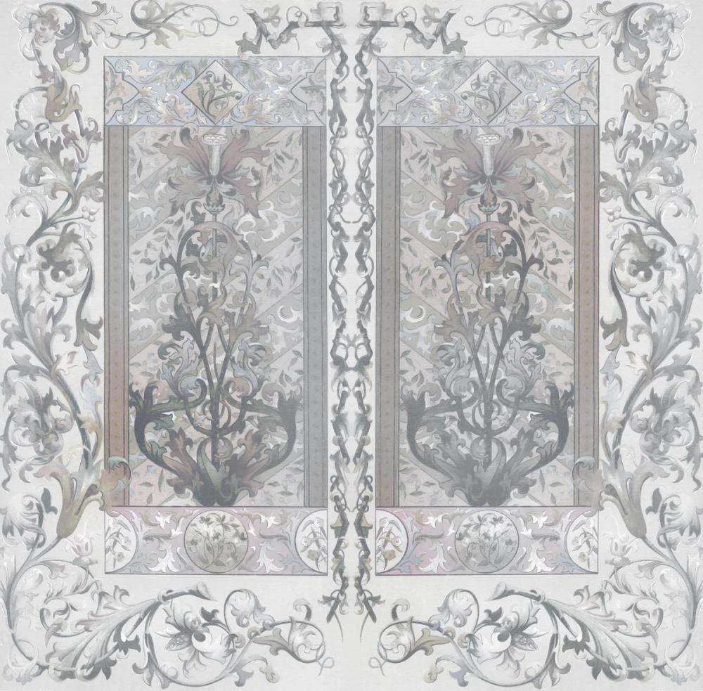 Plant Fantasy Ornament, Gray