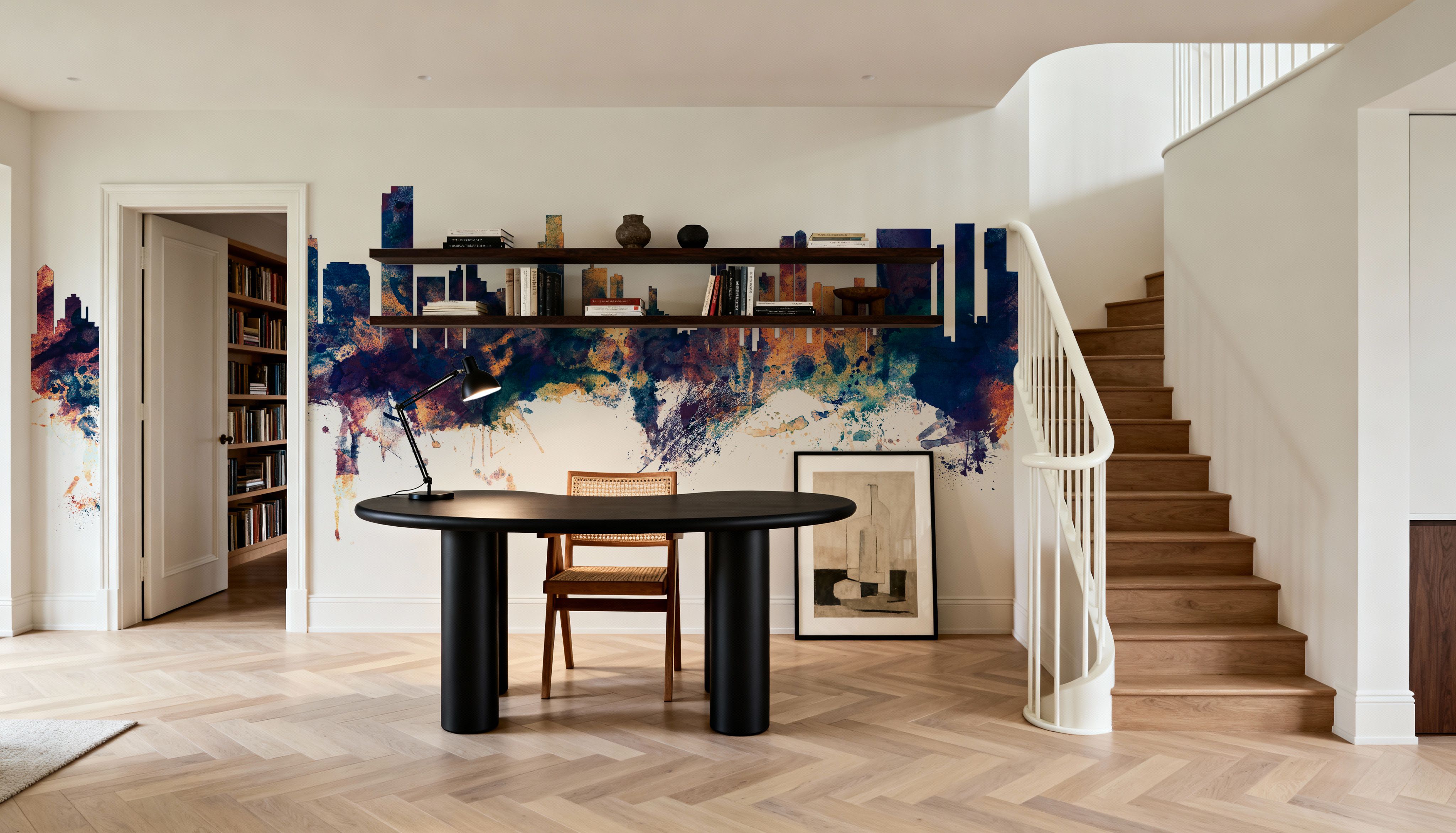 Honolulu Hawaii Skyline Blue & Bronze