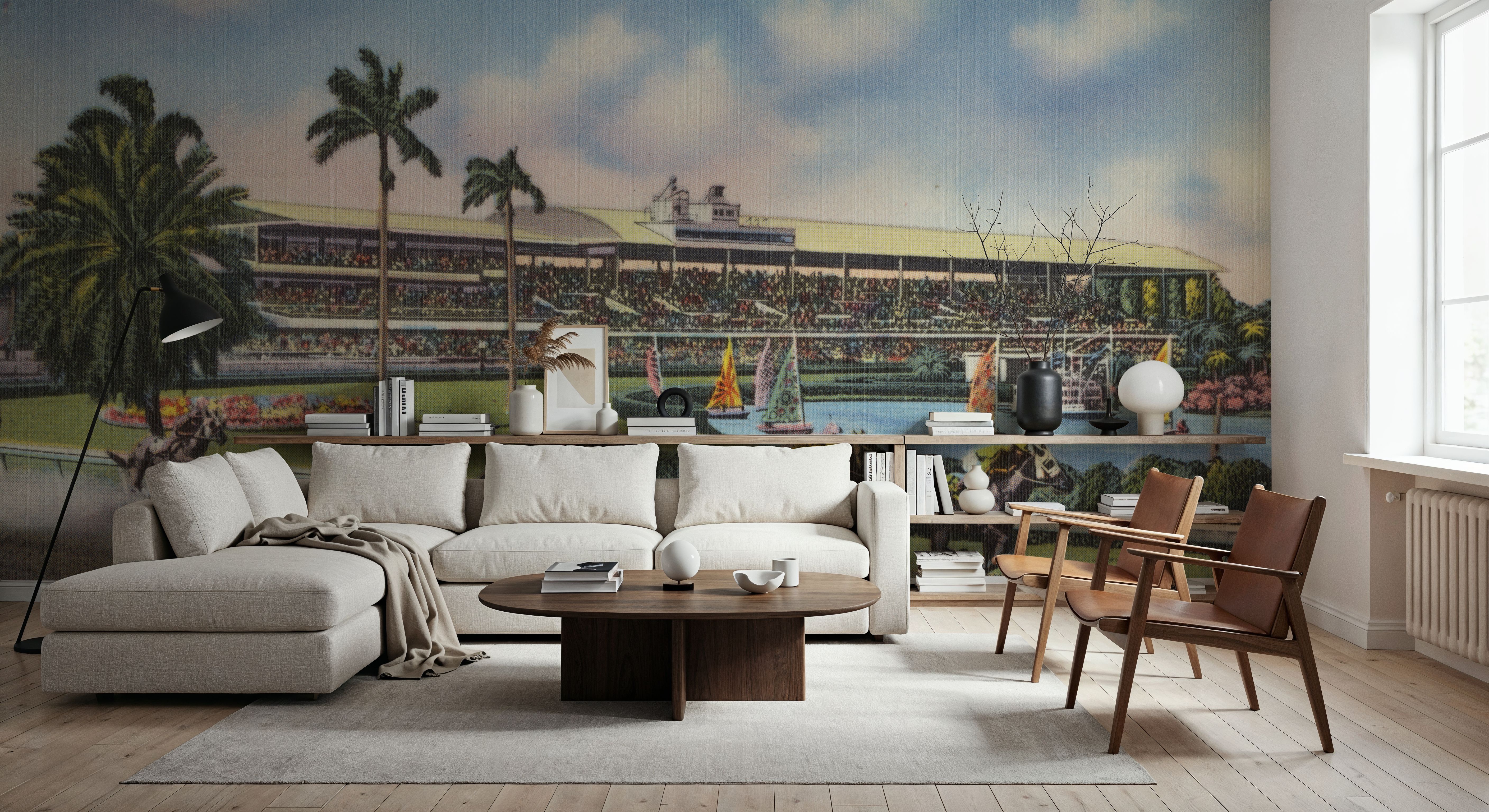 Greetings from Gulfstream Park - Screenprint Postcard