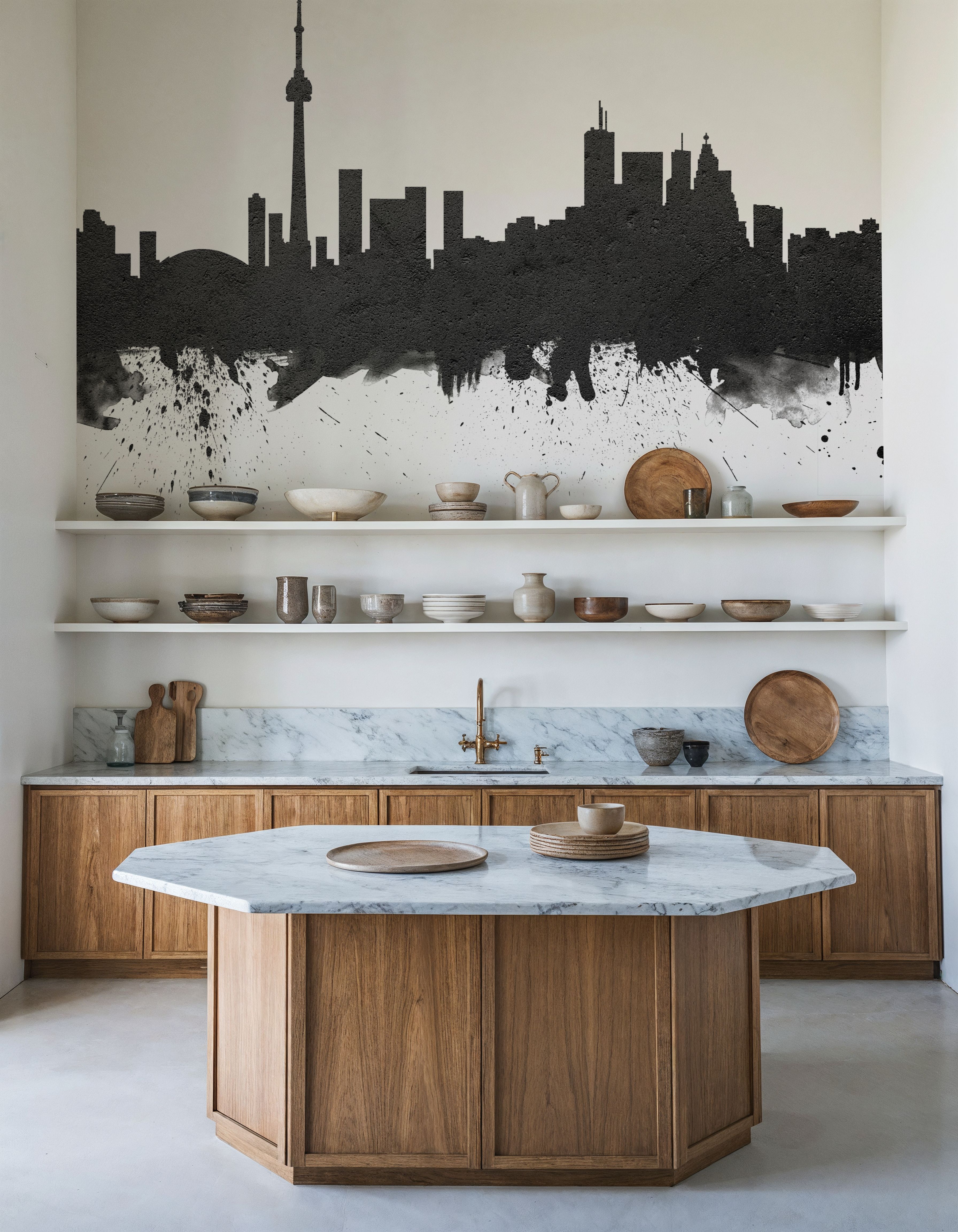 Toronto Canada Skyline Black & White