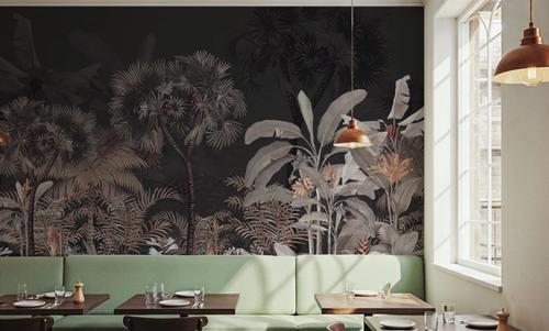 Tropical Forest Strolls Dark Gray