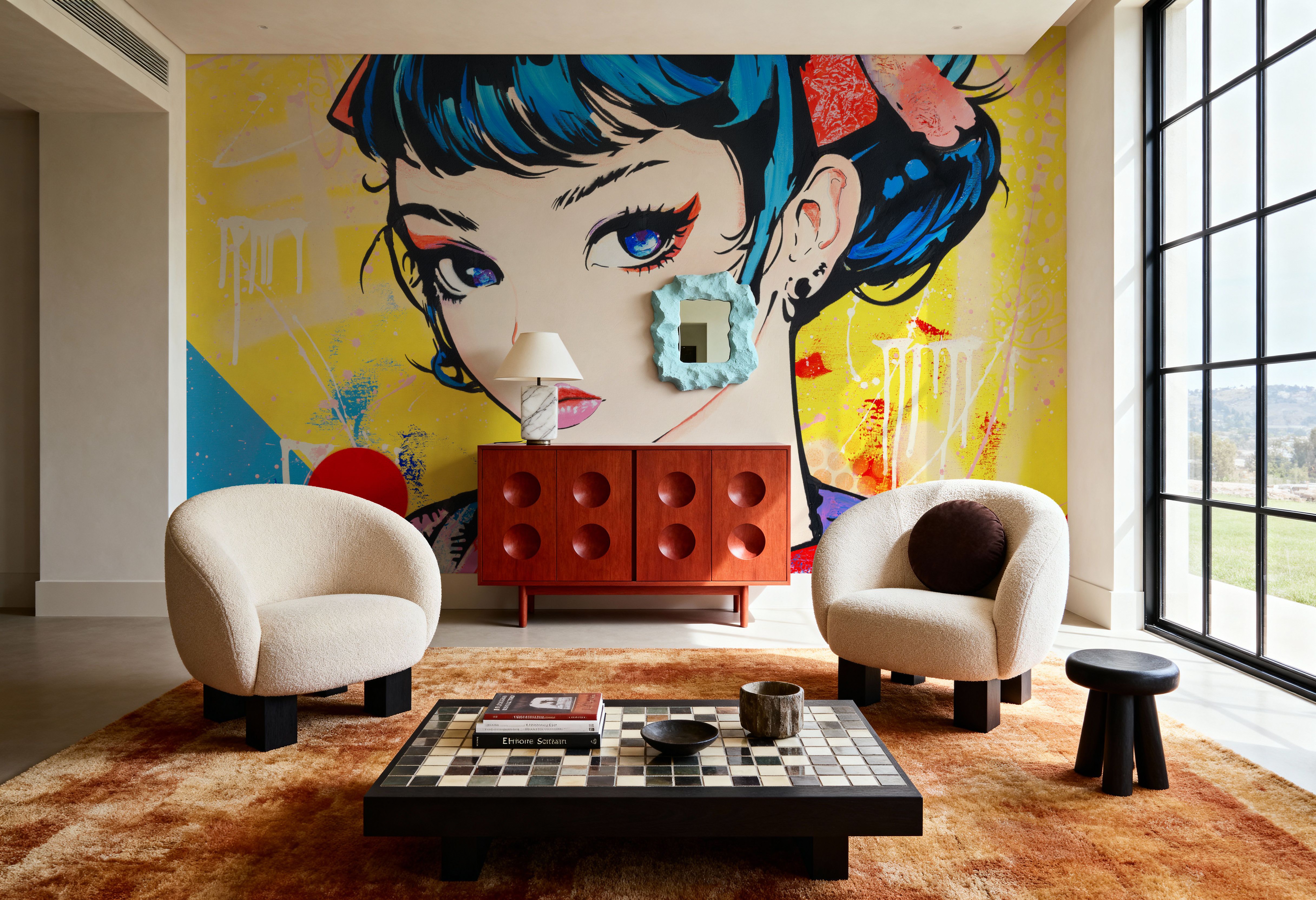 Pixel Geisha, Behang