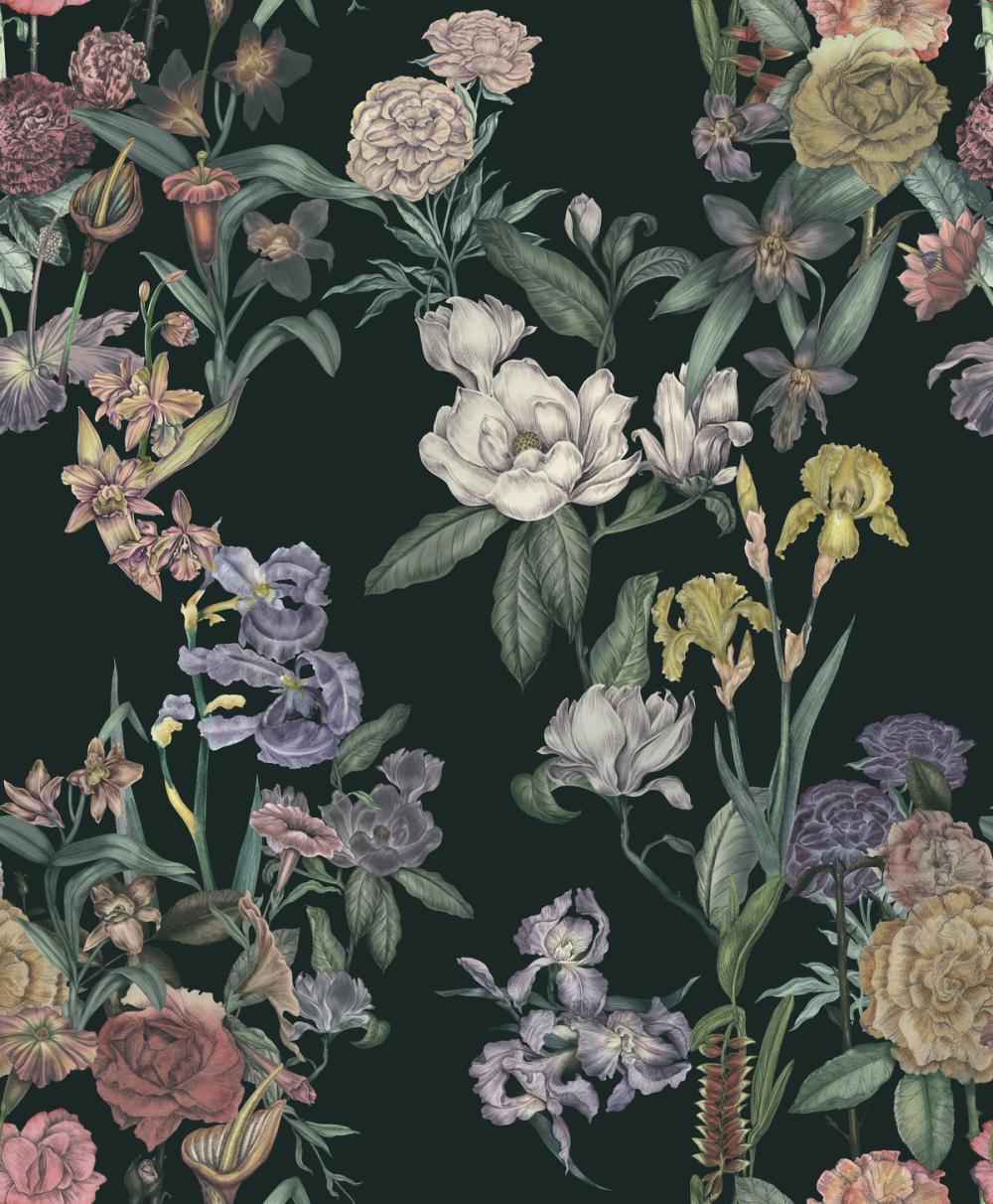 Floral Gaze, Dark Green