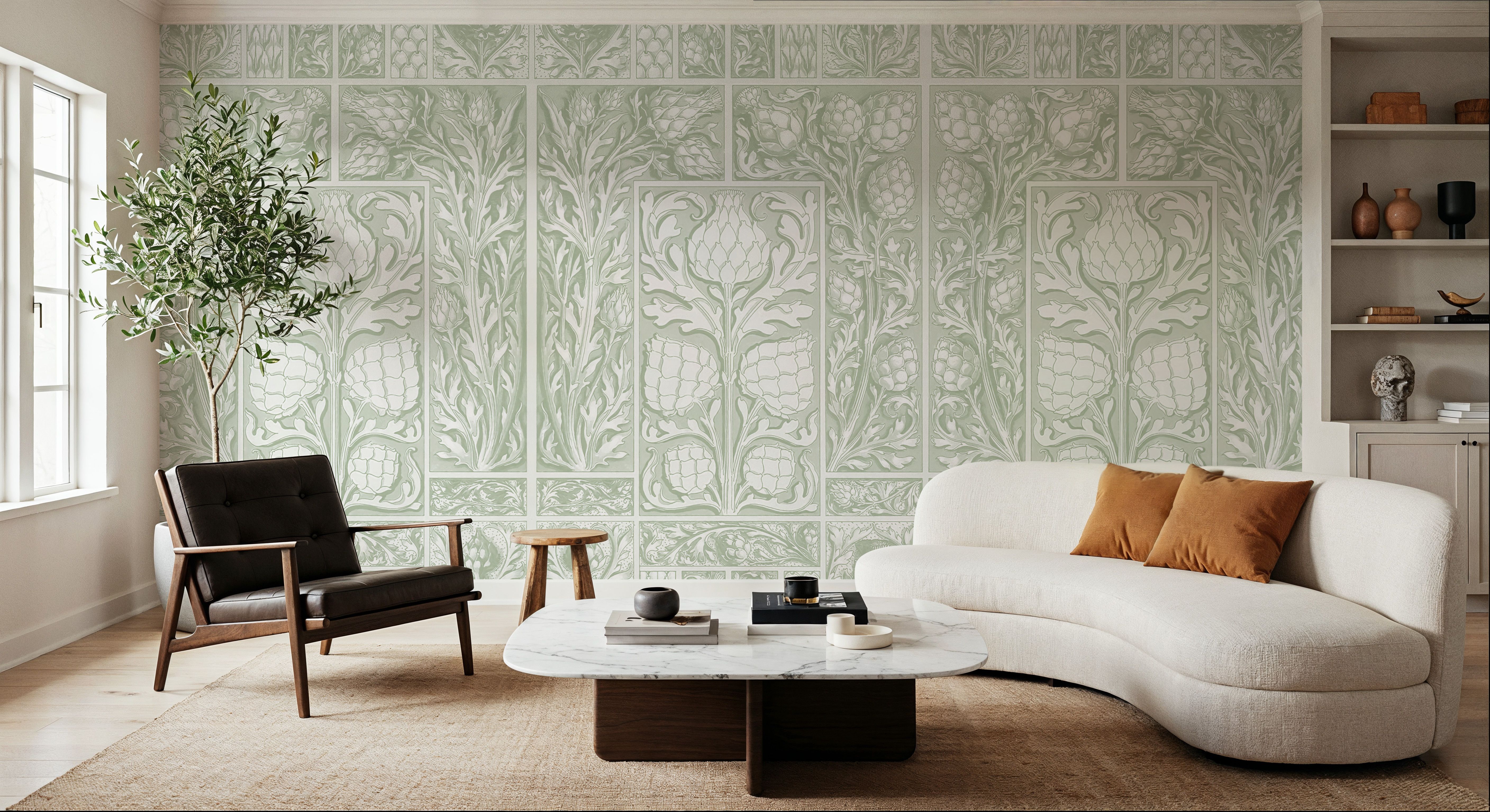 Clear Thistle Wall Green