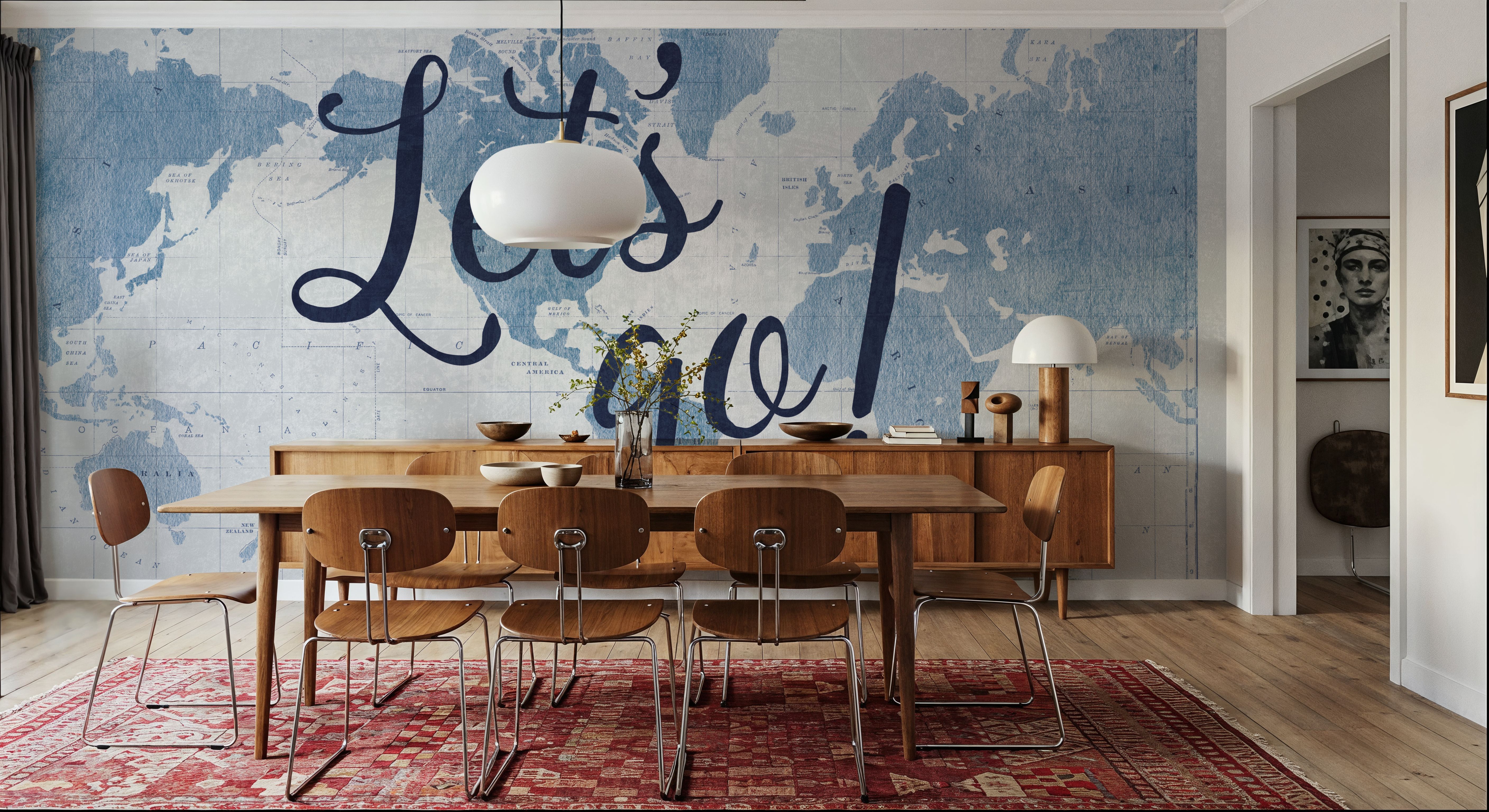 Lets Go Blue World, Papier peint