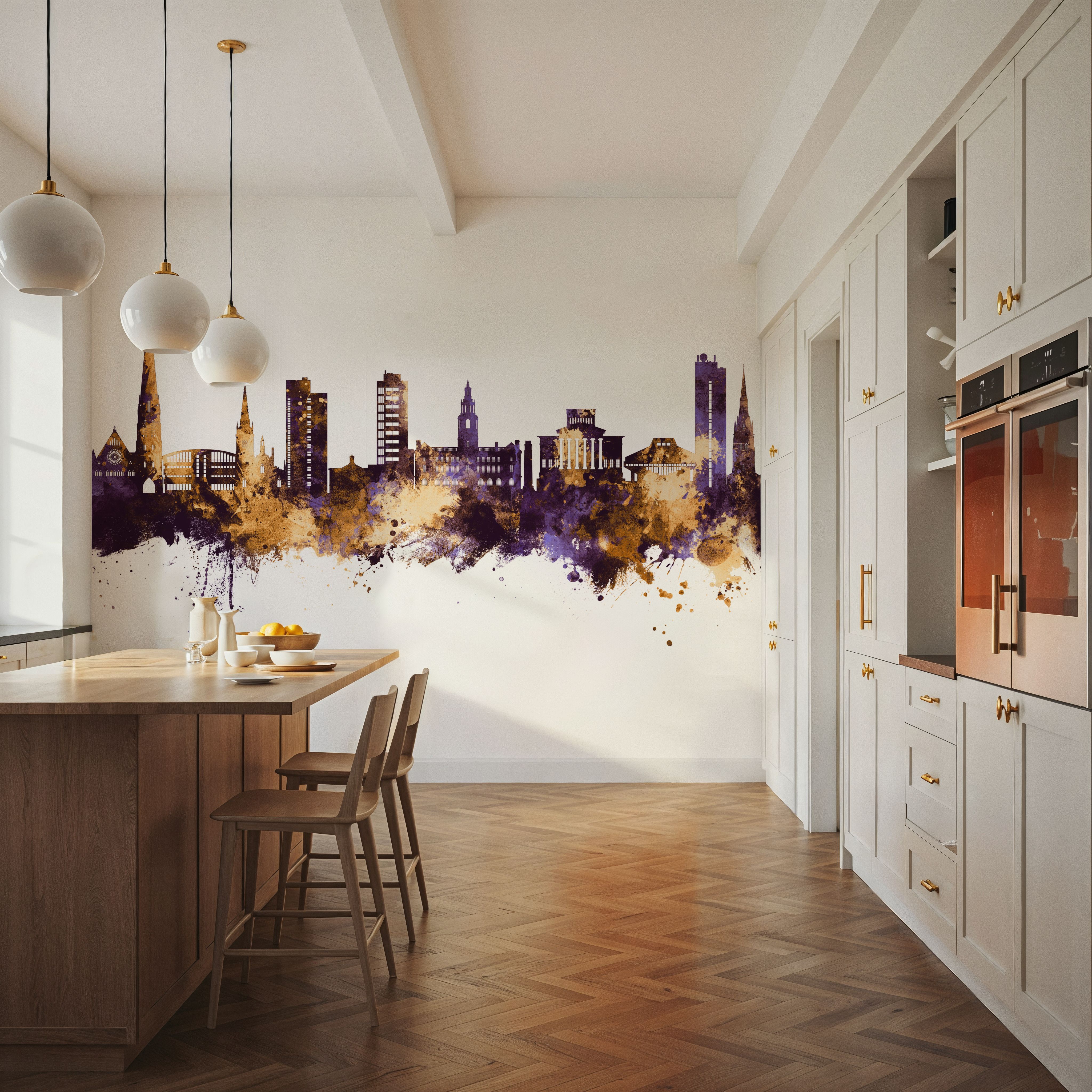 Preston England Skyline Purple & Gold