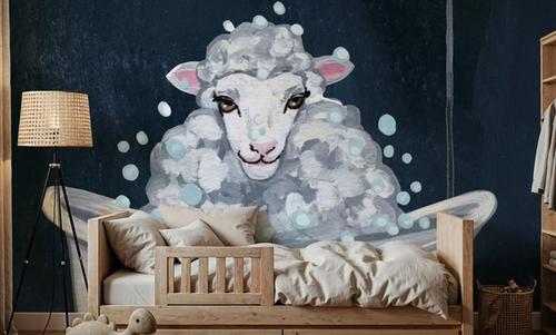 Sheep in Tub and Suds Texture Dark