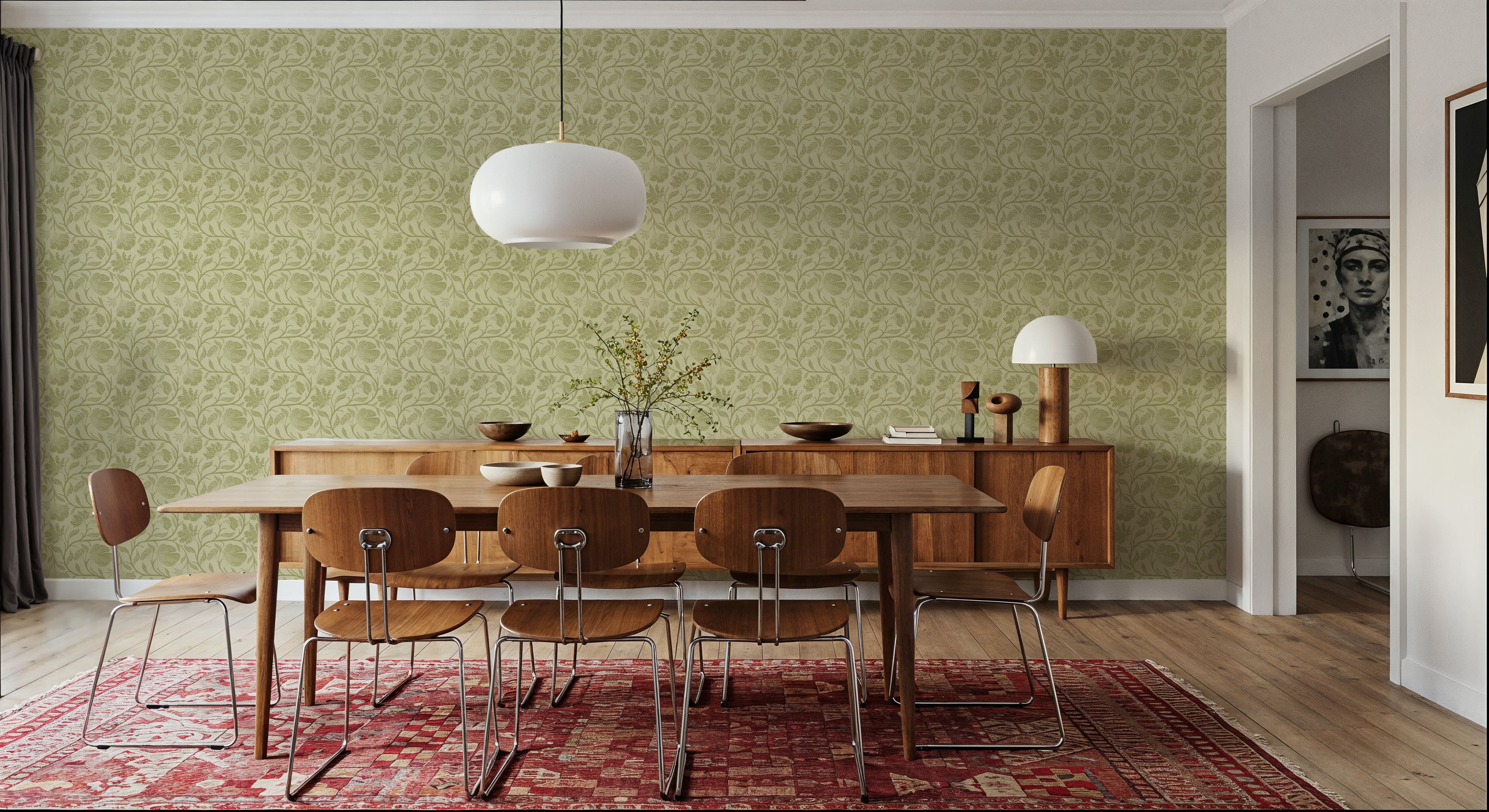 Indial Floral, Pistachio