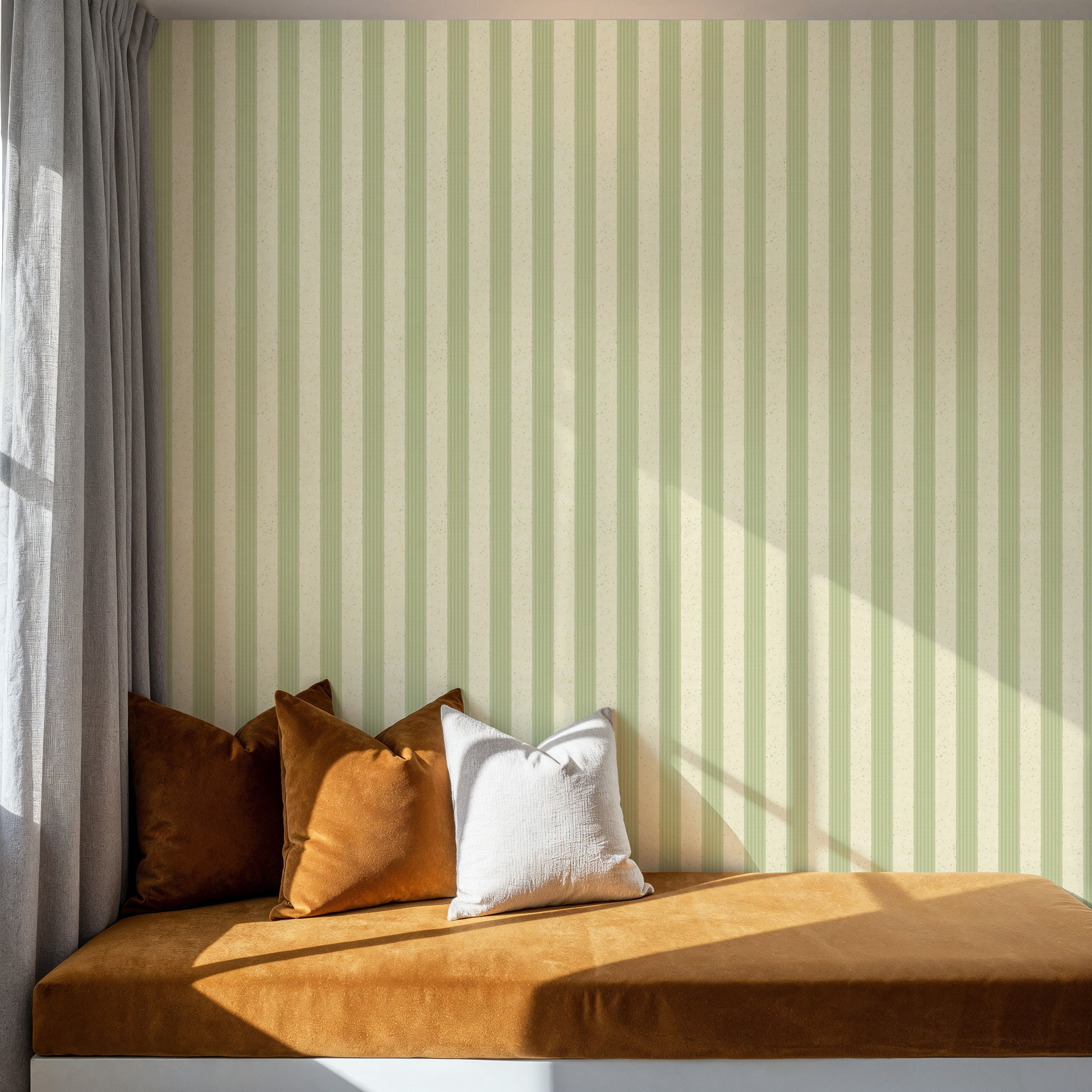 Ticking Awning Stripes, Sage