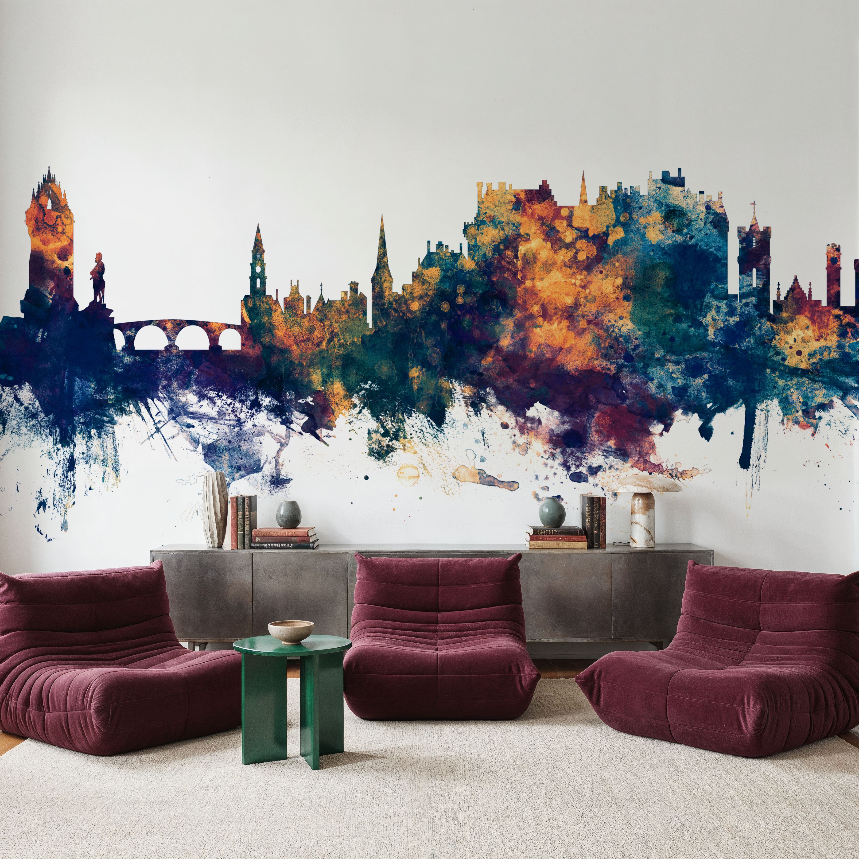 Stirling Scotland Skyline Blue & Bronze