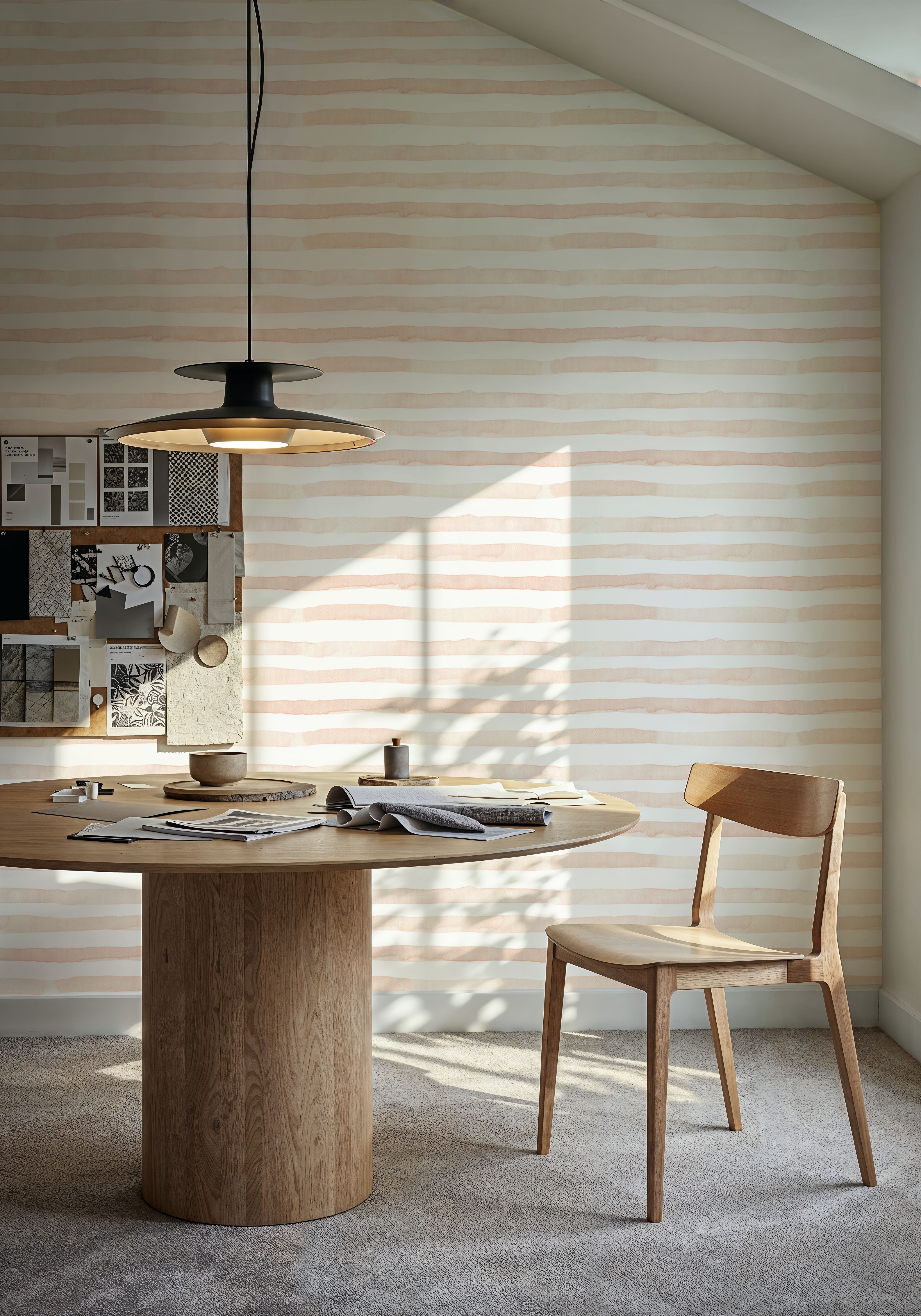 Watercolor Stripes Peach