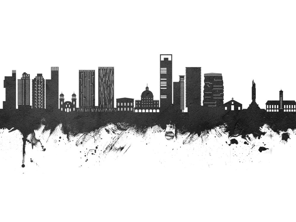 Luanda Skyline Black & White