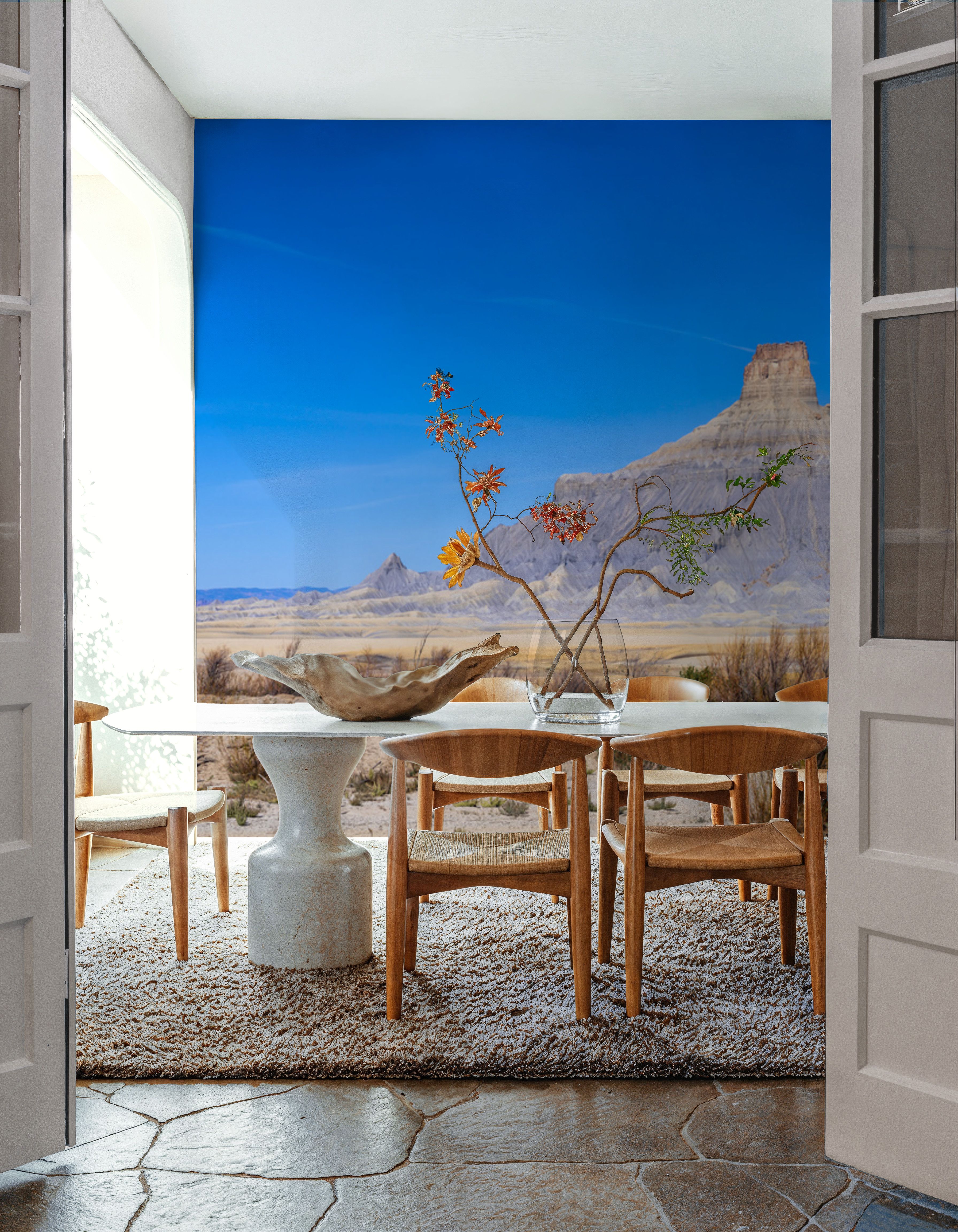Desert Monuments Blue Gradient