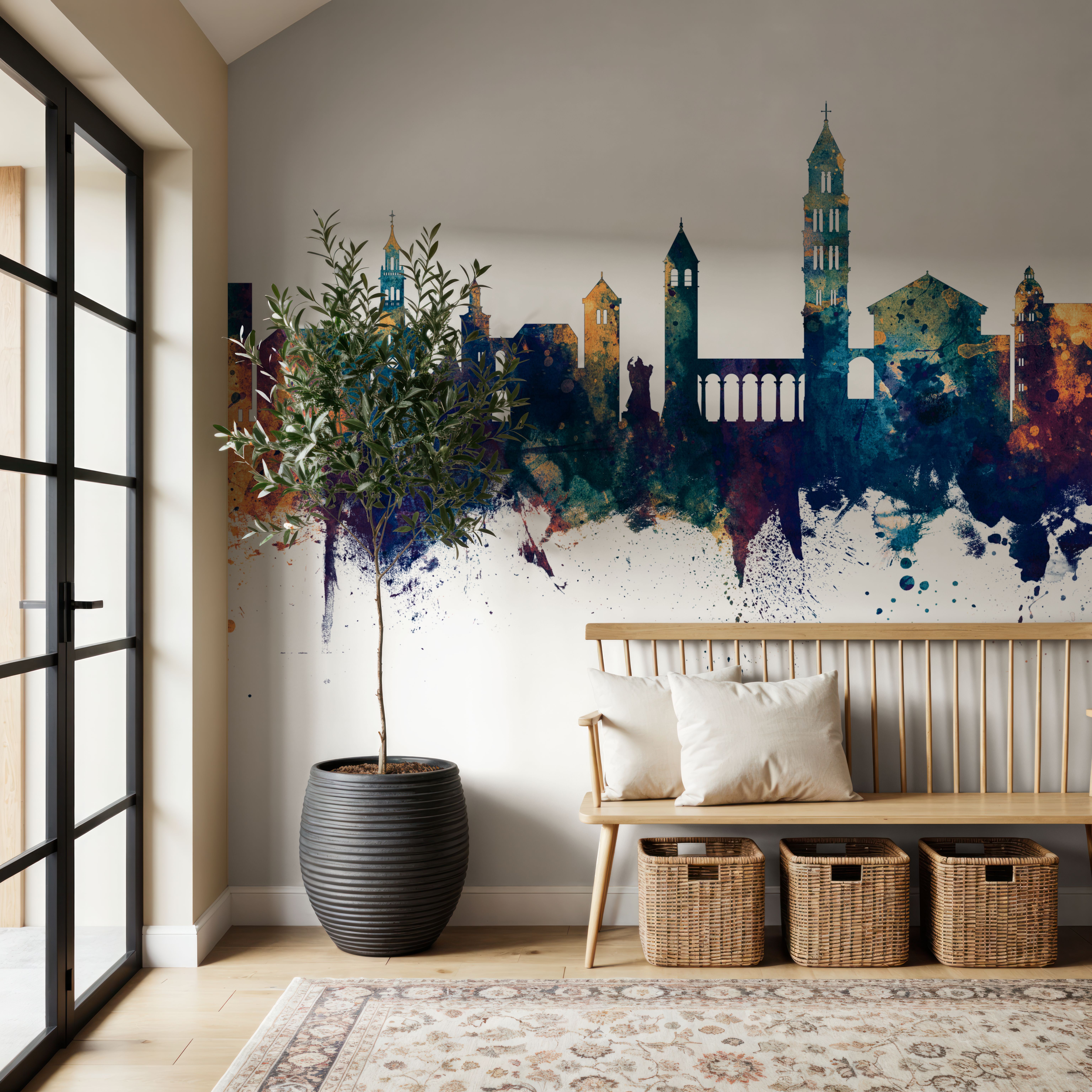 Split Croatia Skyline Blue & Bronze