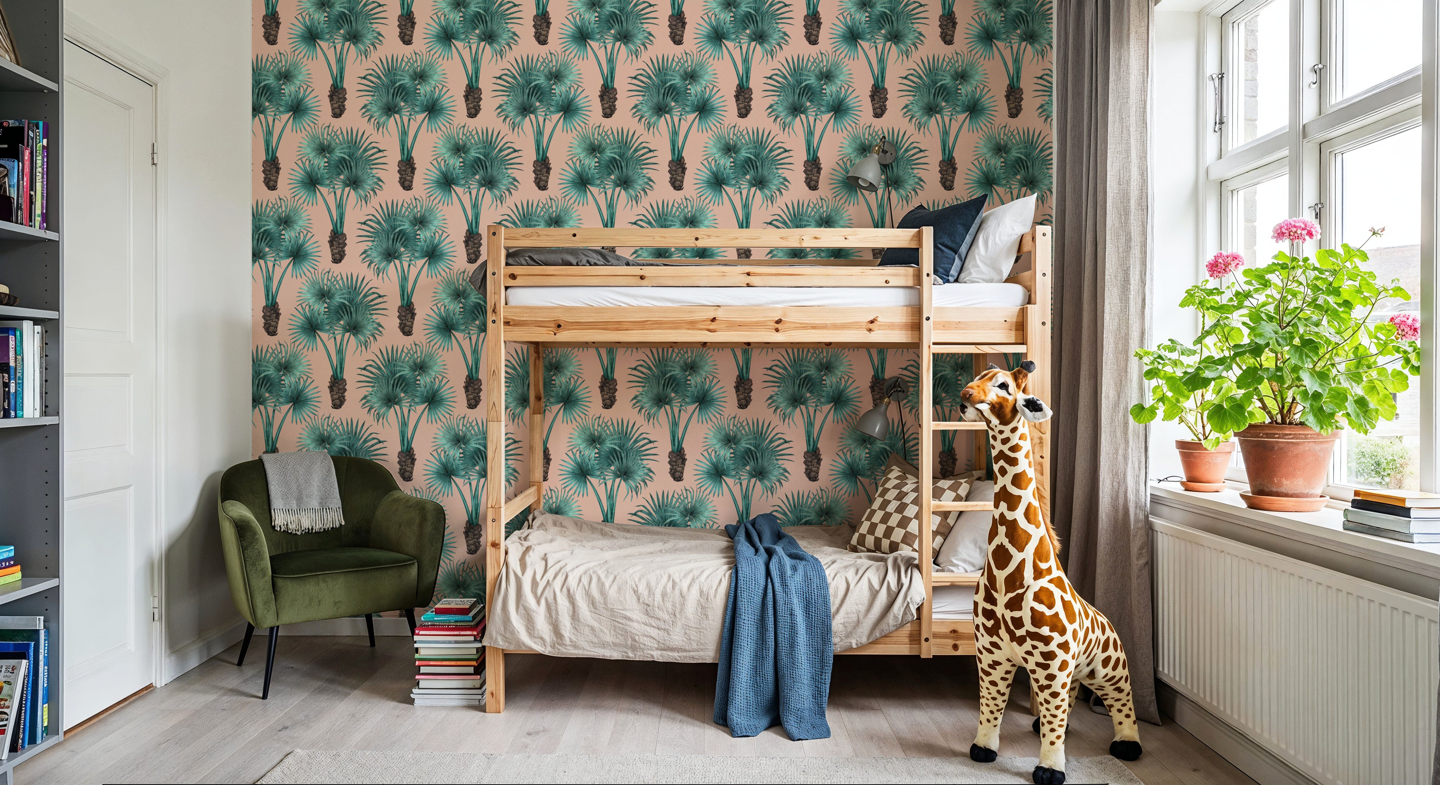 Elephant Ear Tree, Pink, Wallpaper