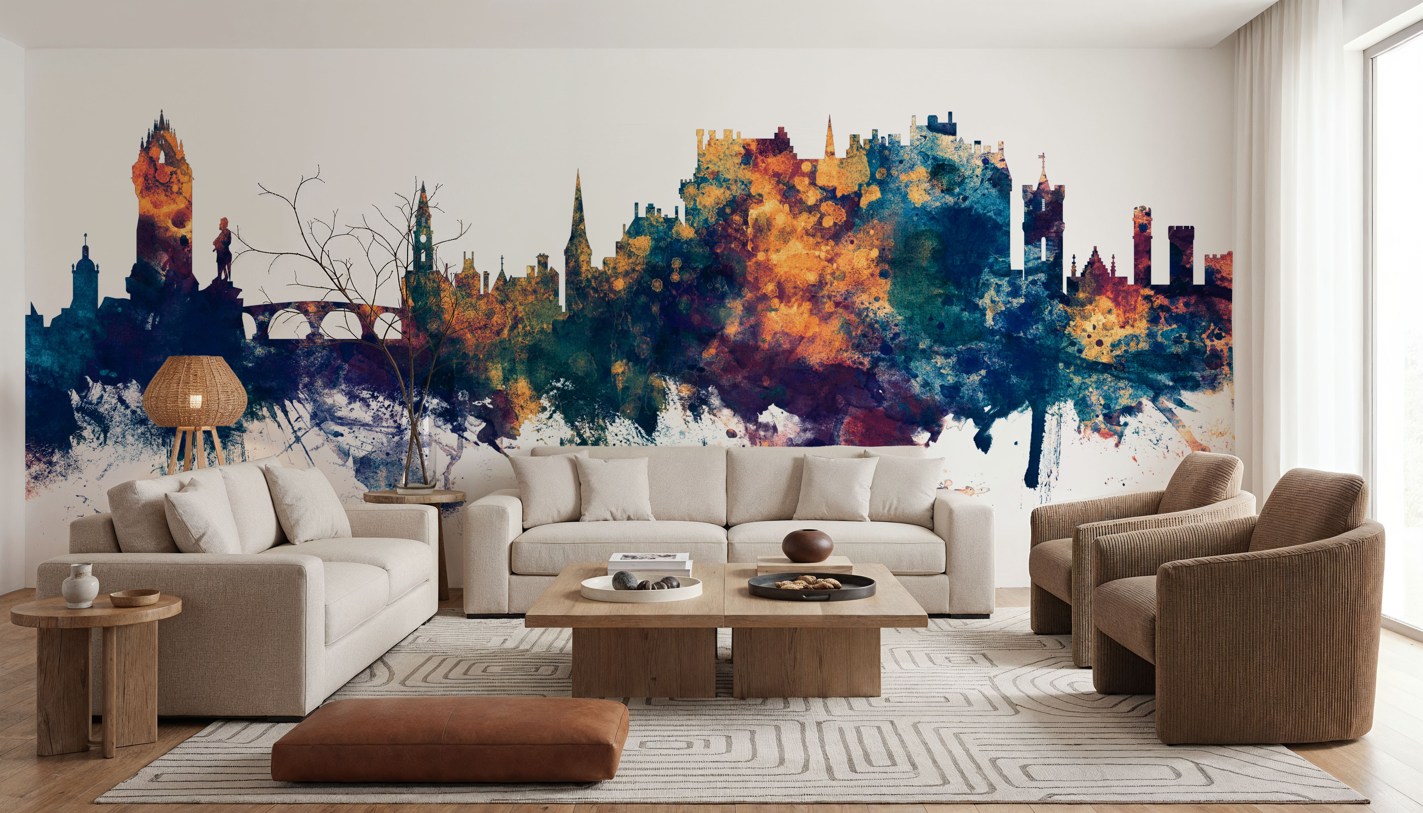 Stirling Scotland Skyline Blue & Bronze