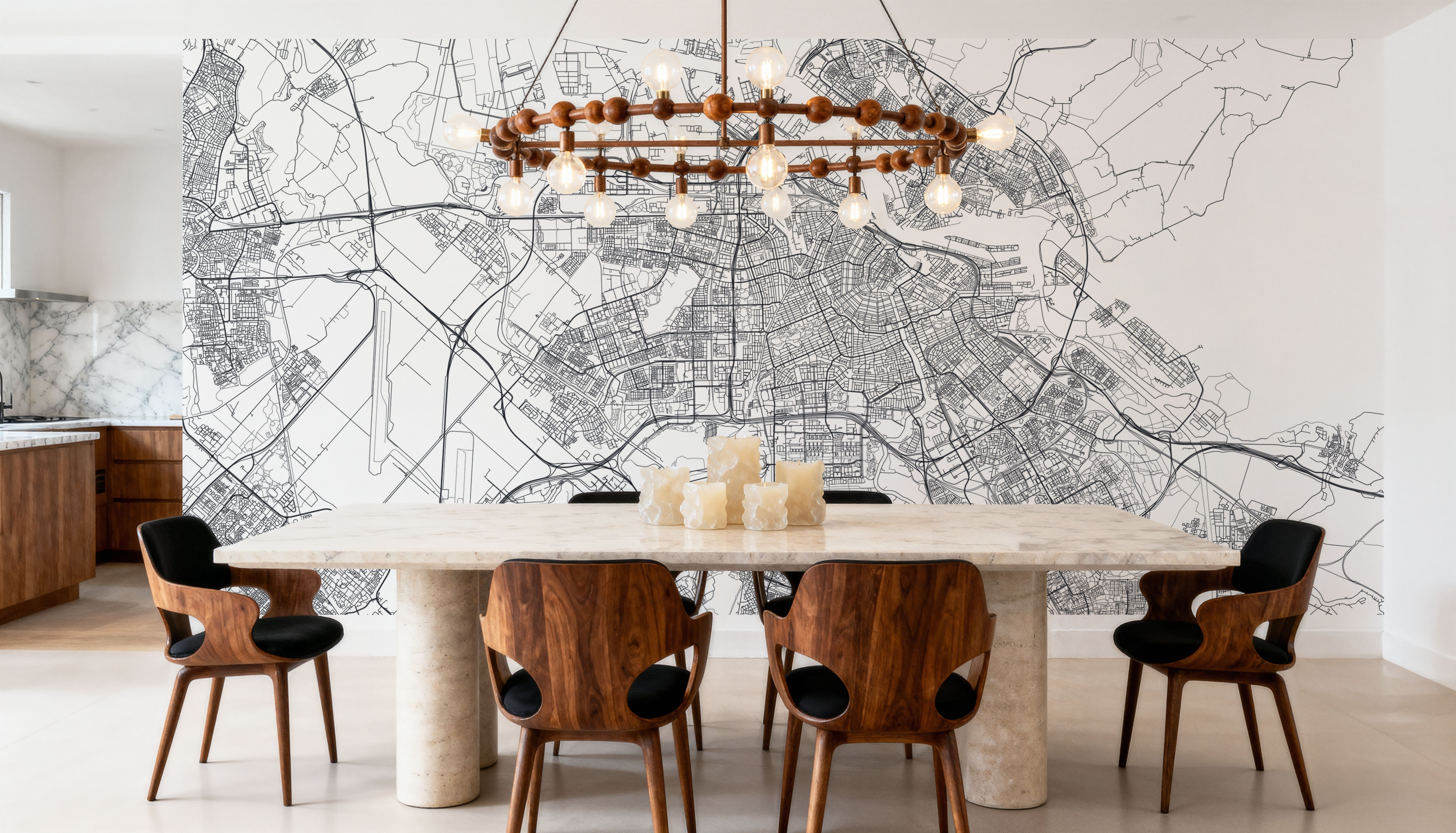 Map of Amsterdam, Wallpaper