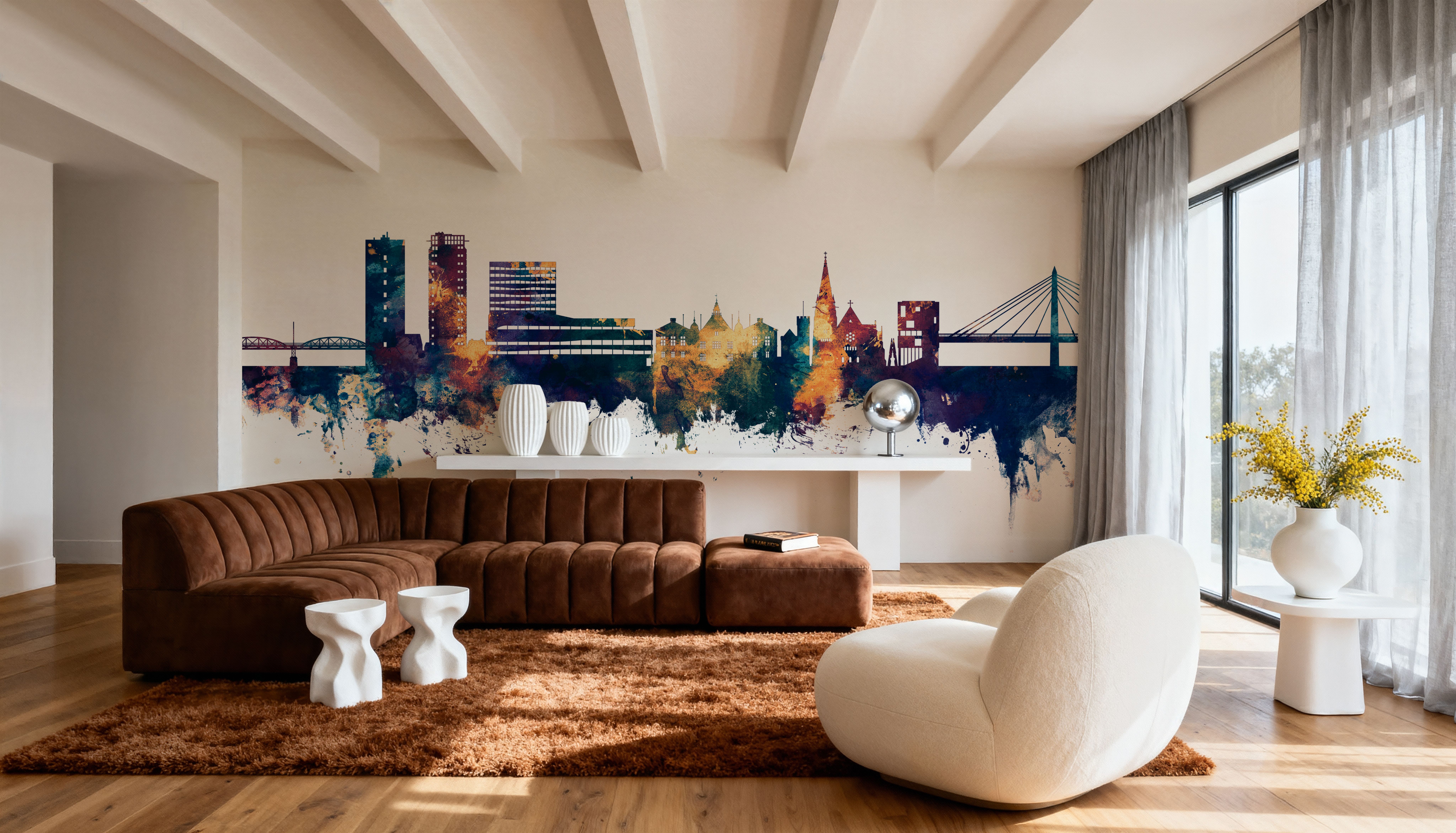 Umeå Skyline Blue & Bronze