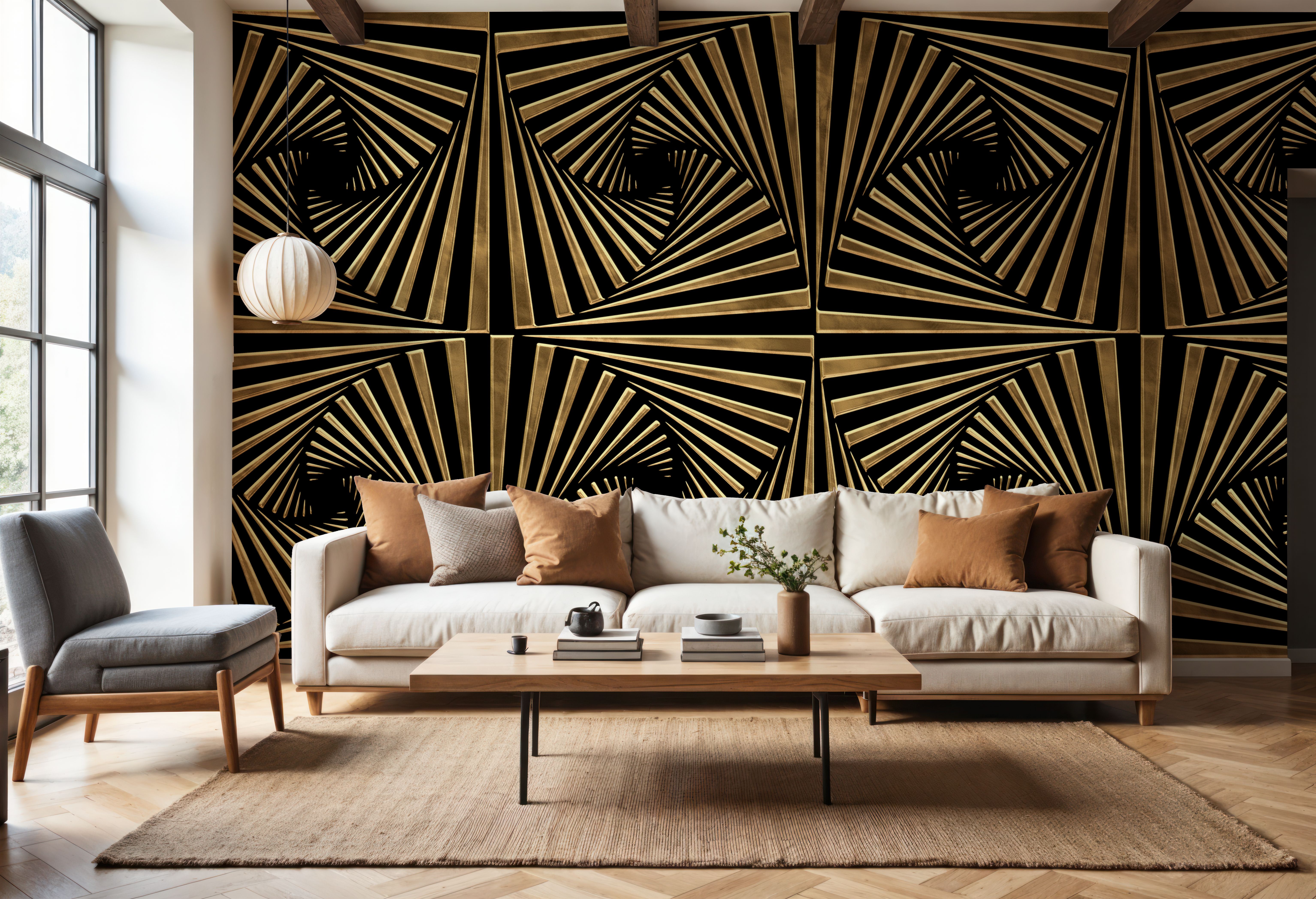 Art Deco Fans, Mural