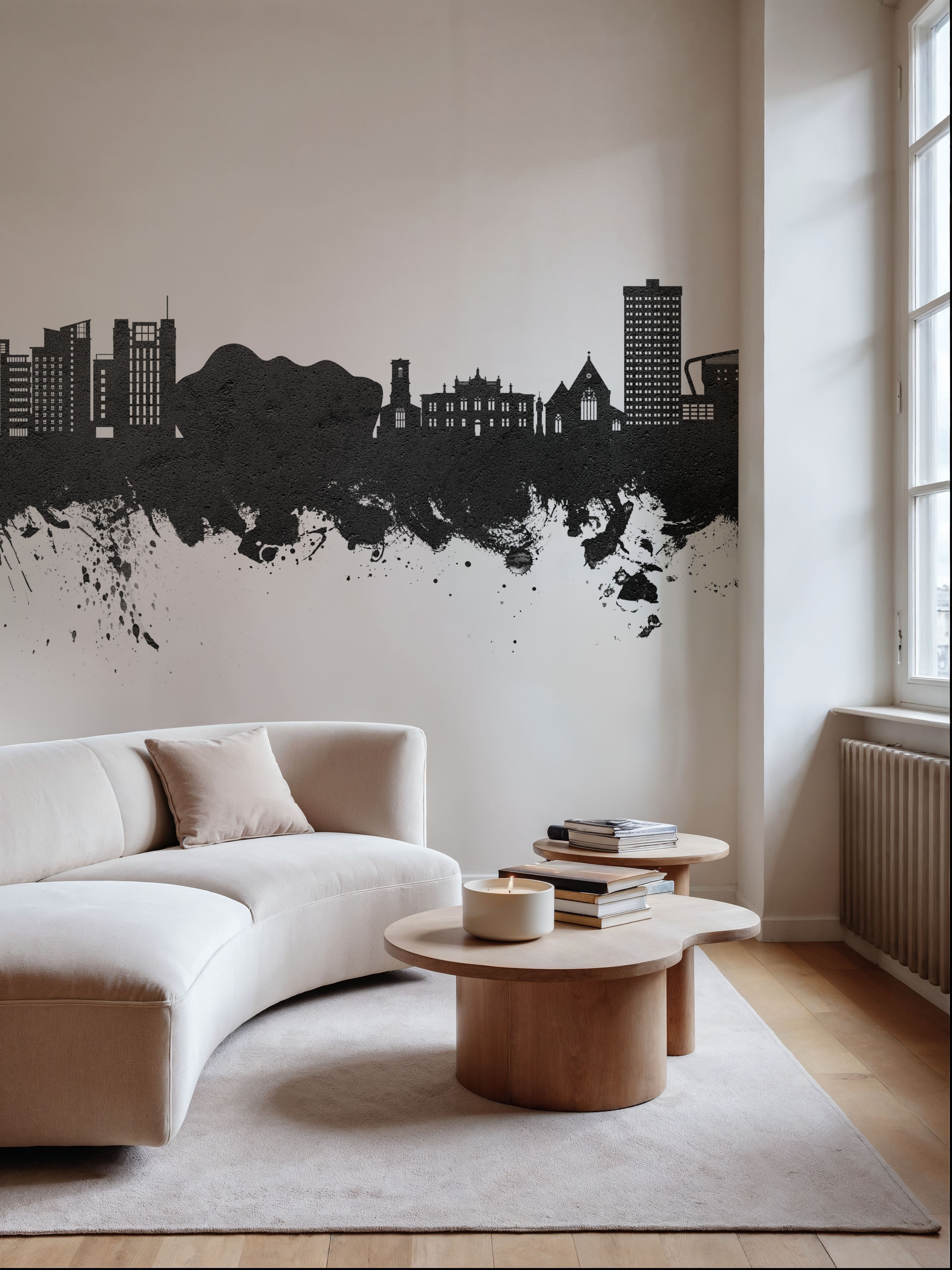 Gateshead England Skyline Black & White