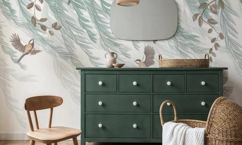 Willow & Birds, White