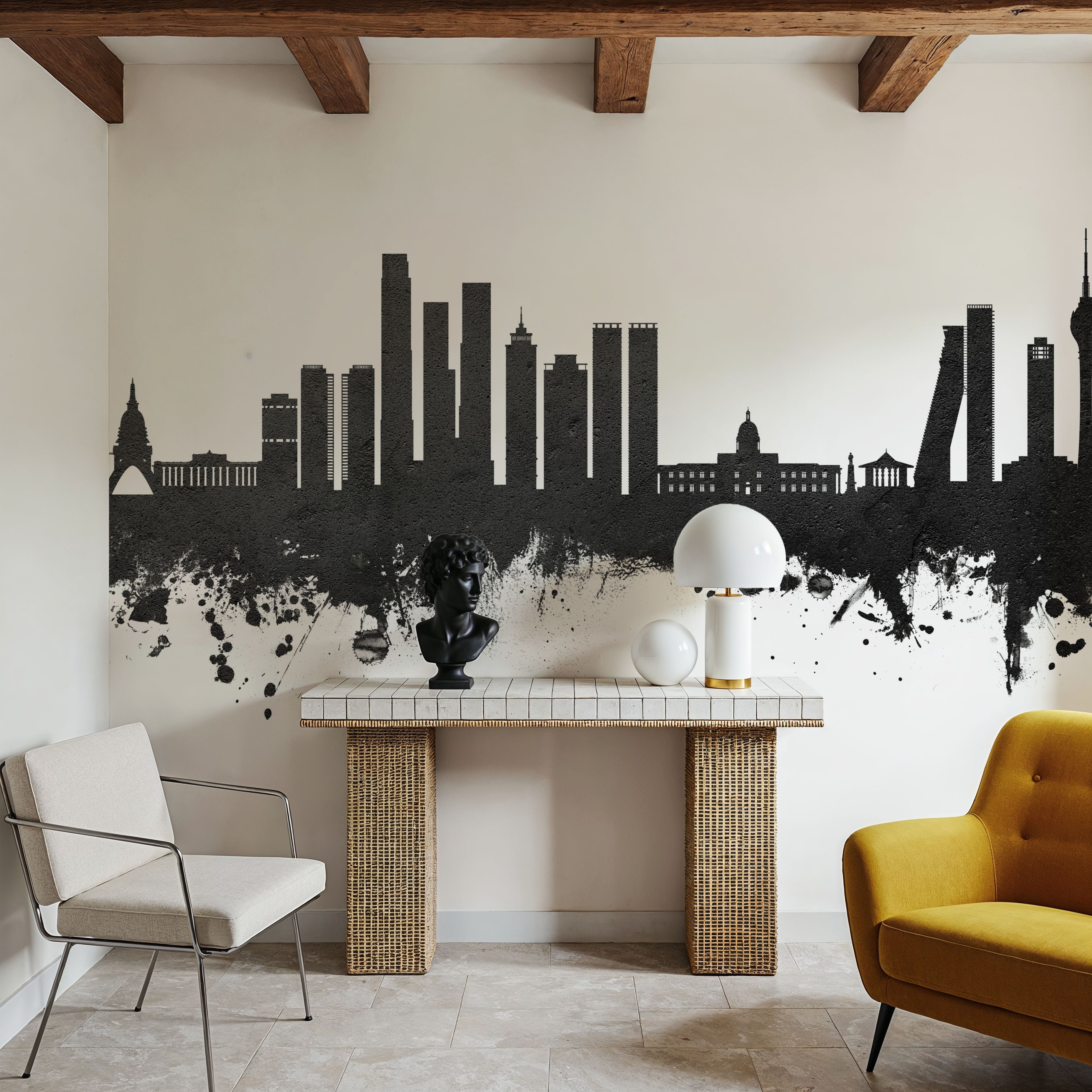 Colombo Sri Lanka Skyline Black & White