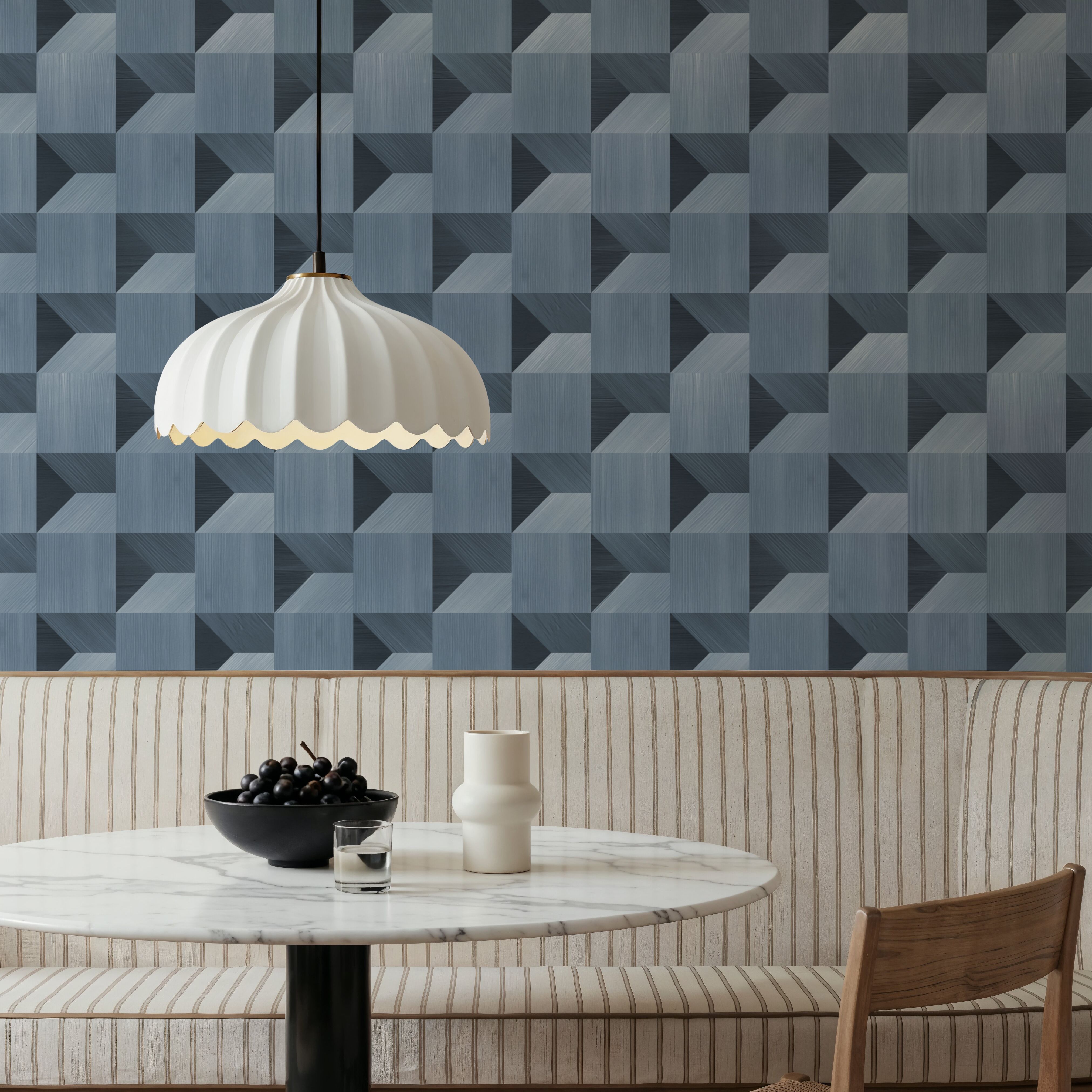 Illusion Box Marquetry, Blue