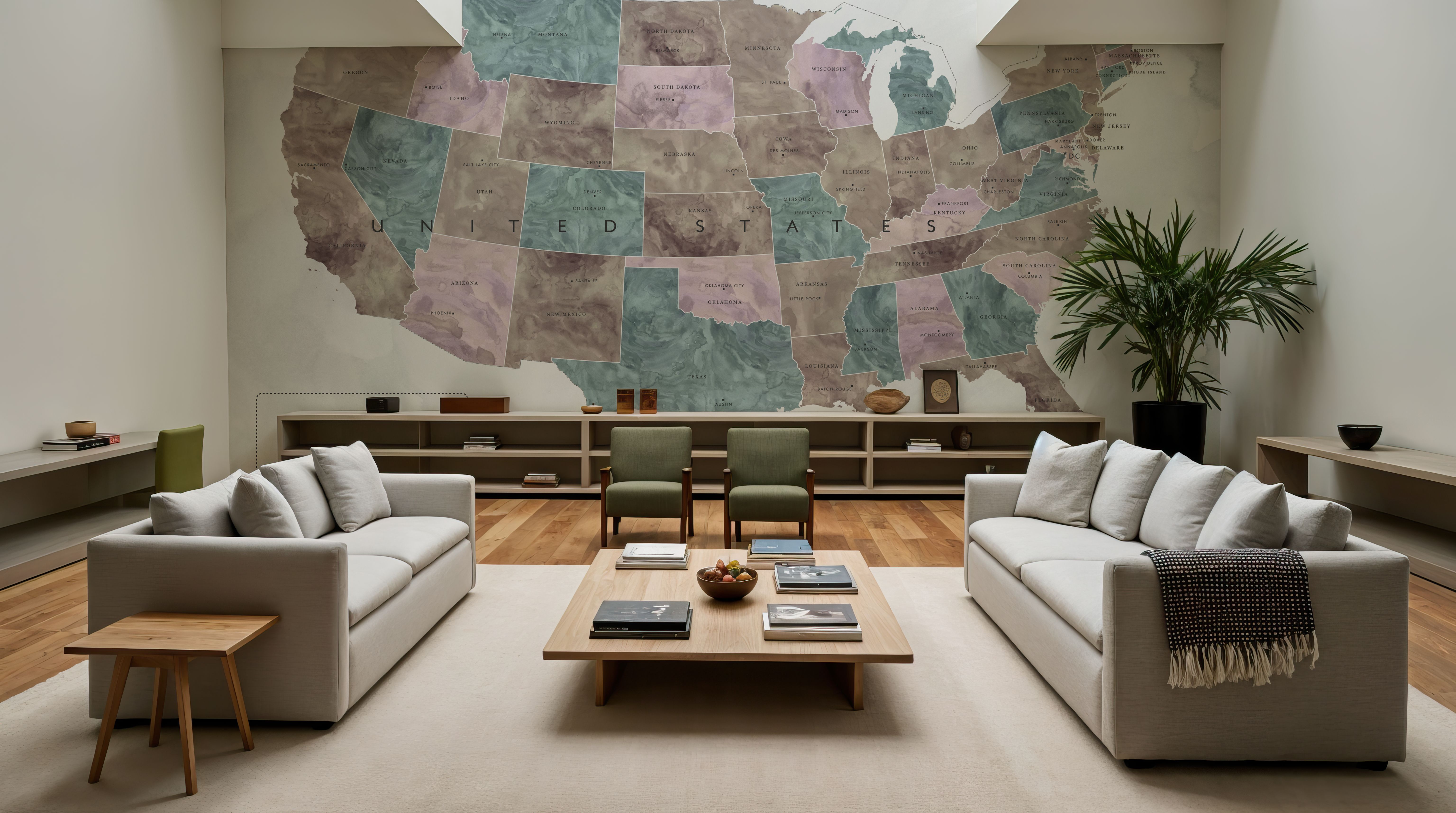 US State Map - Leire Wash