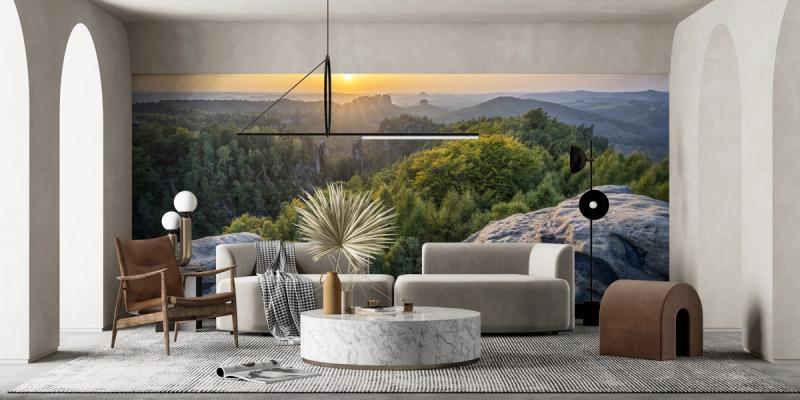 Carolafelsen Sunset wallpaper mural 100% PVC-free and non-toxic