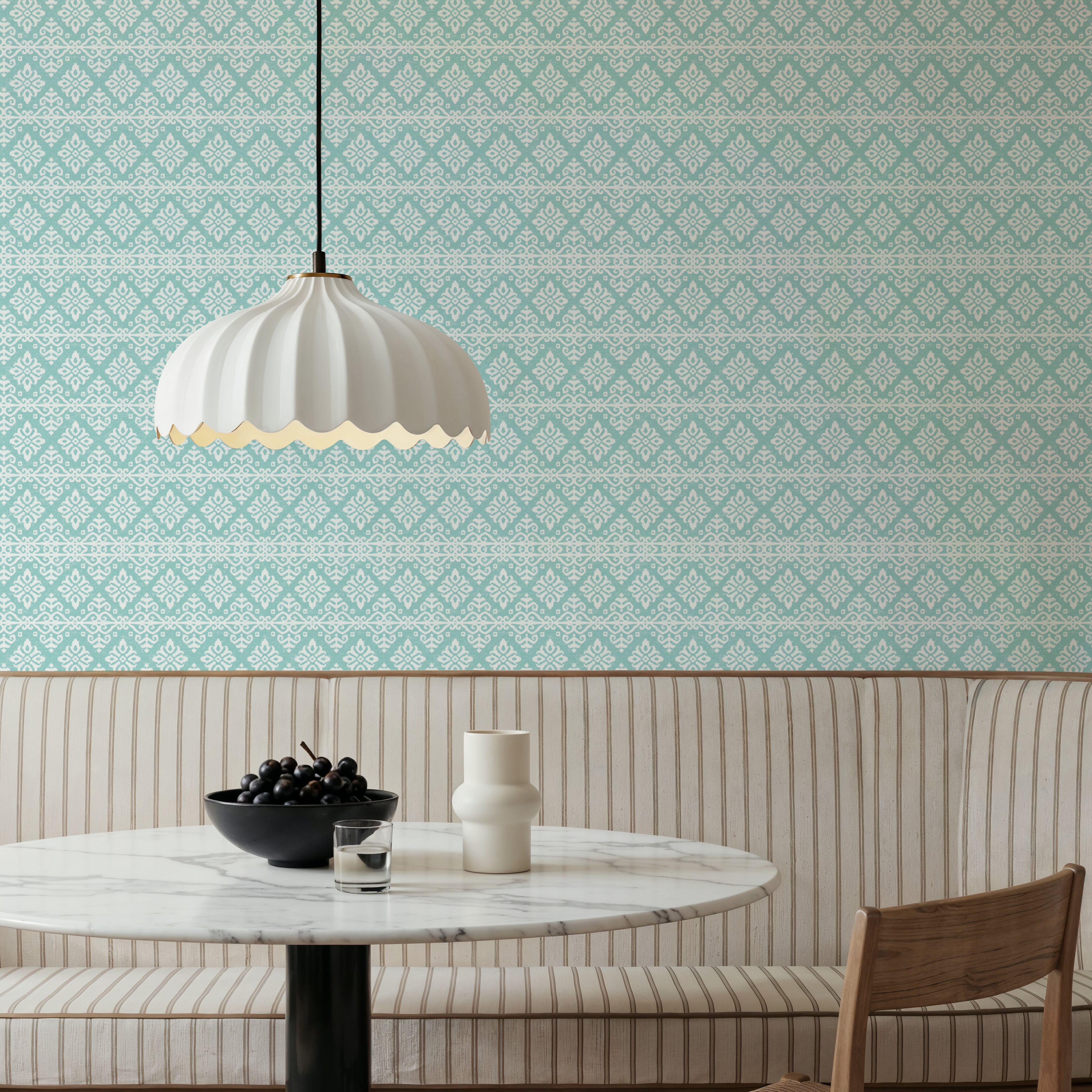 Amadora Squares Light Blue, Wallpaper