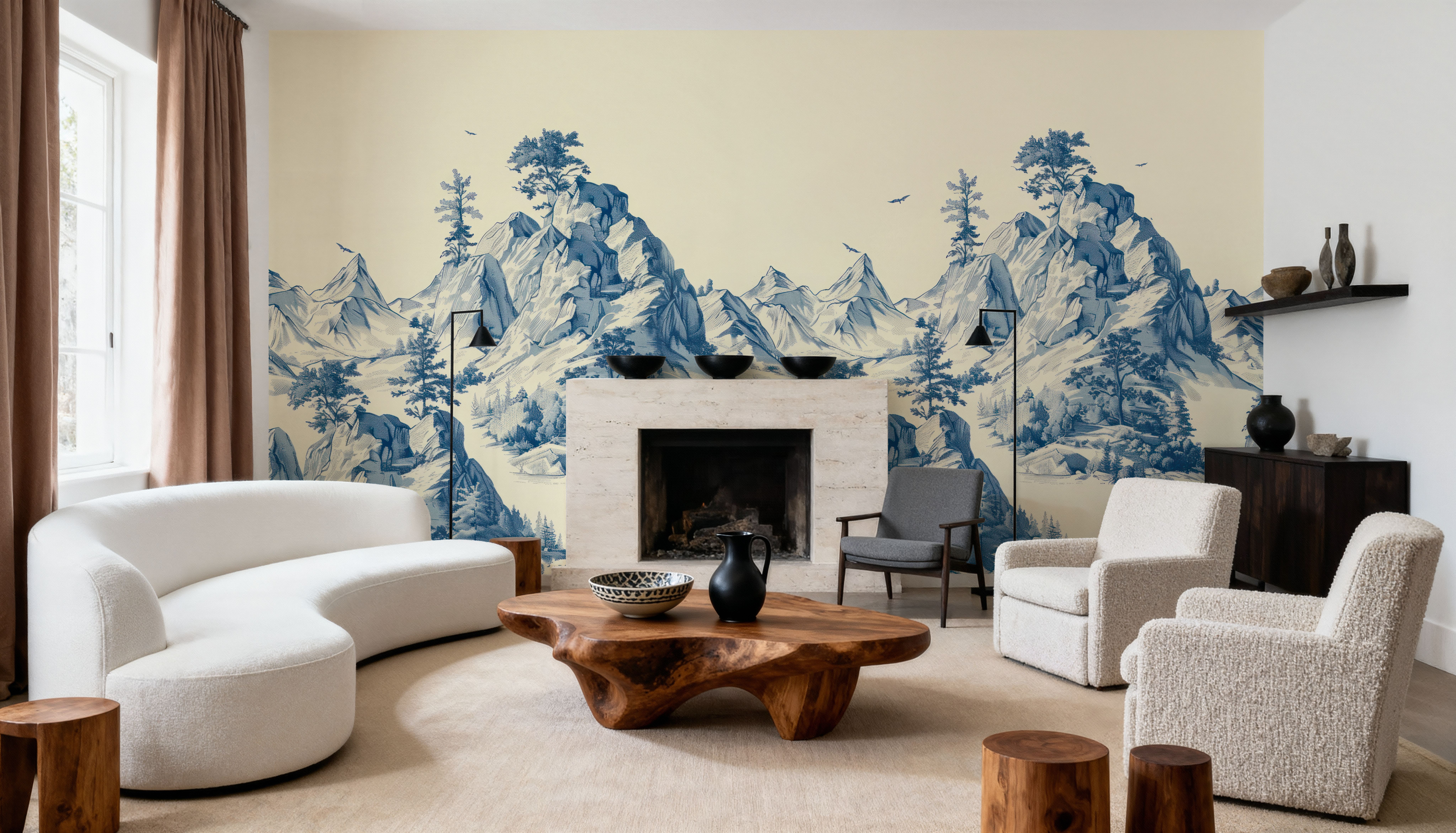 Toile Hills, Porcelain Blue