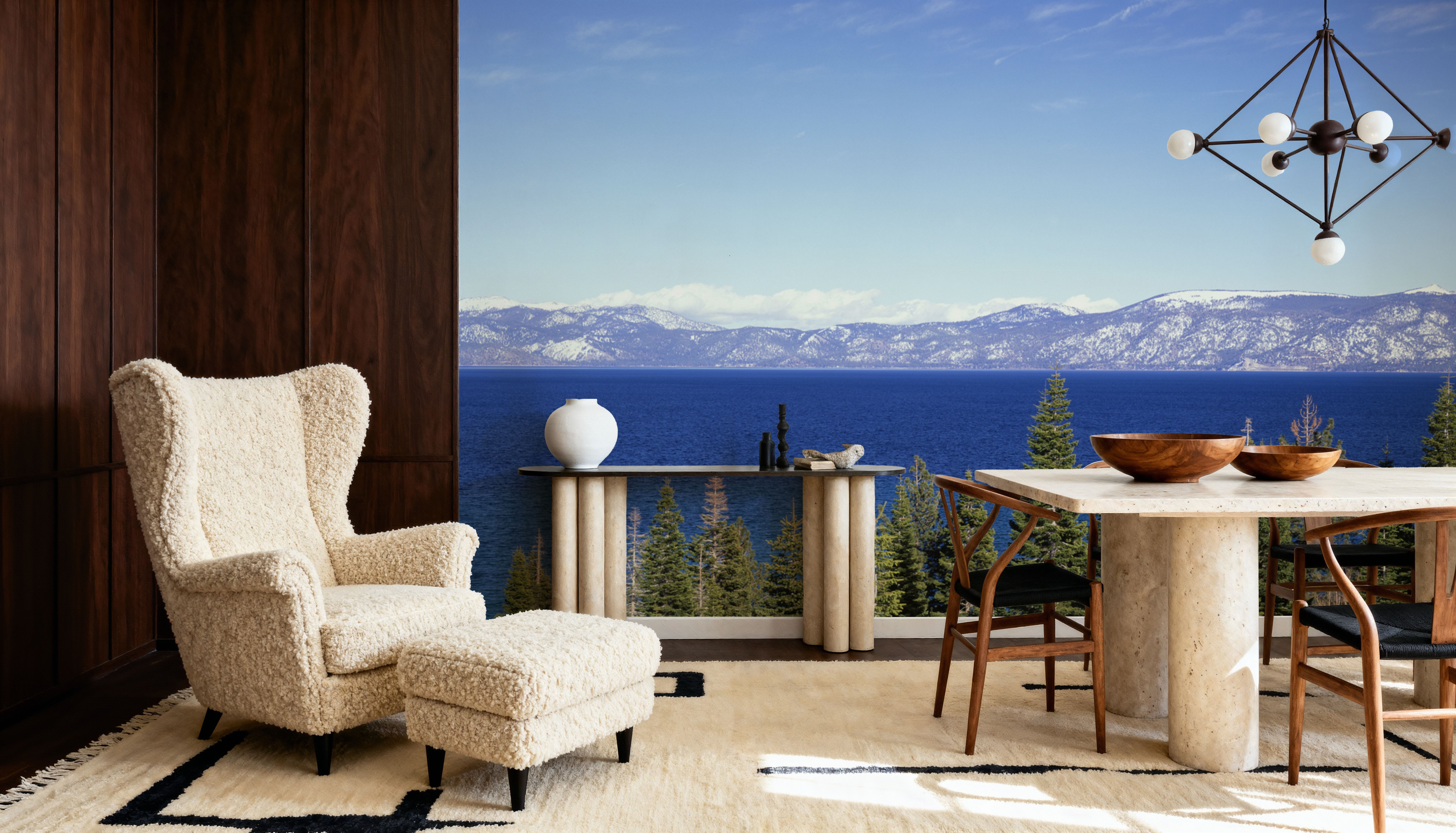 Mountain Lake Reflection Blue