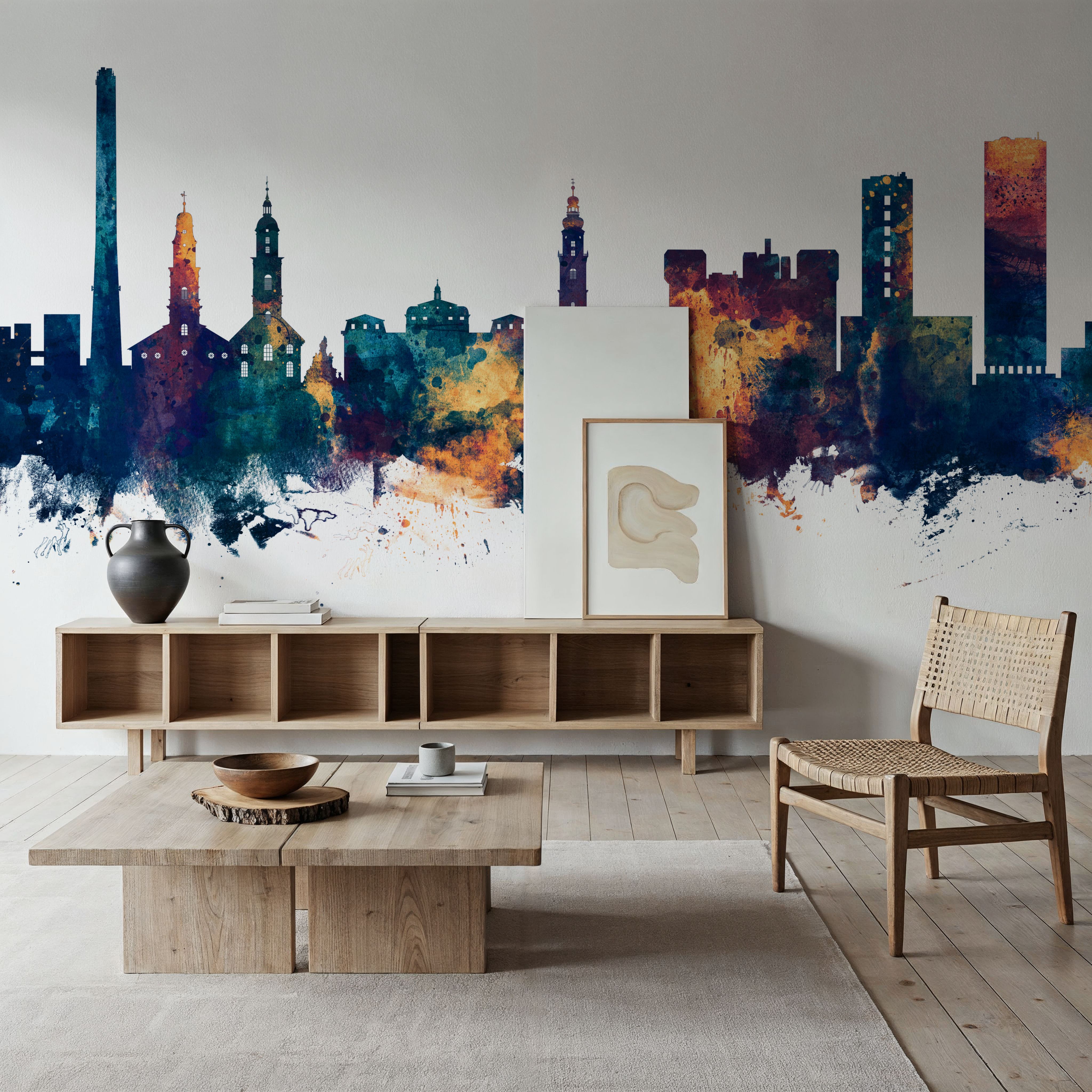 Erlangen Germany Skyline Blue & Bronze