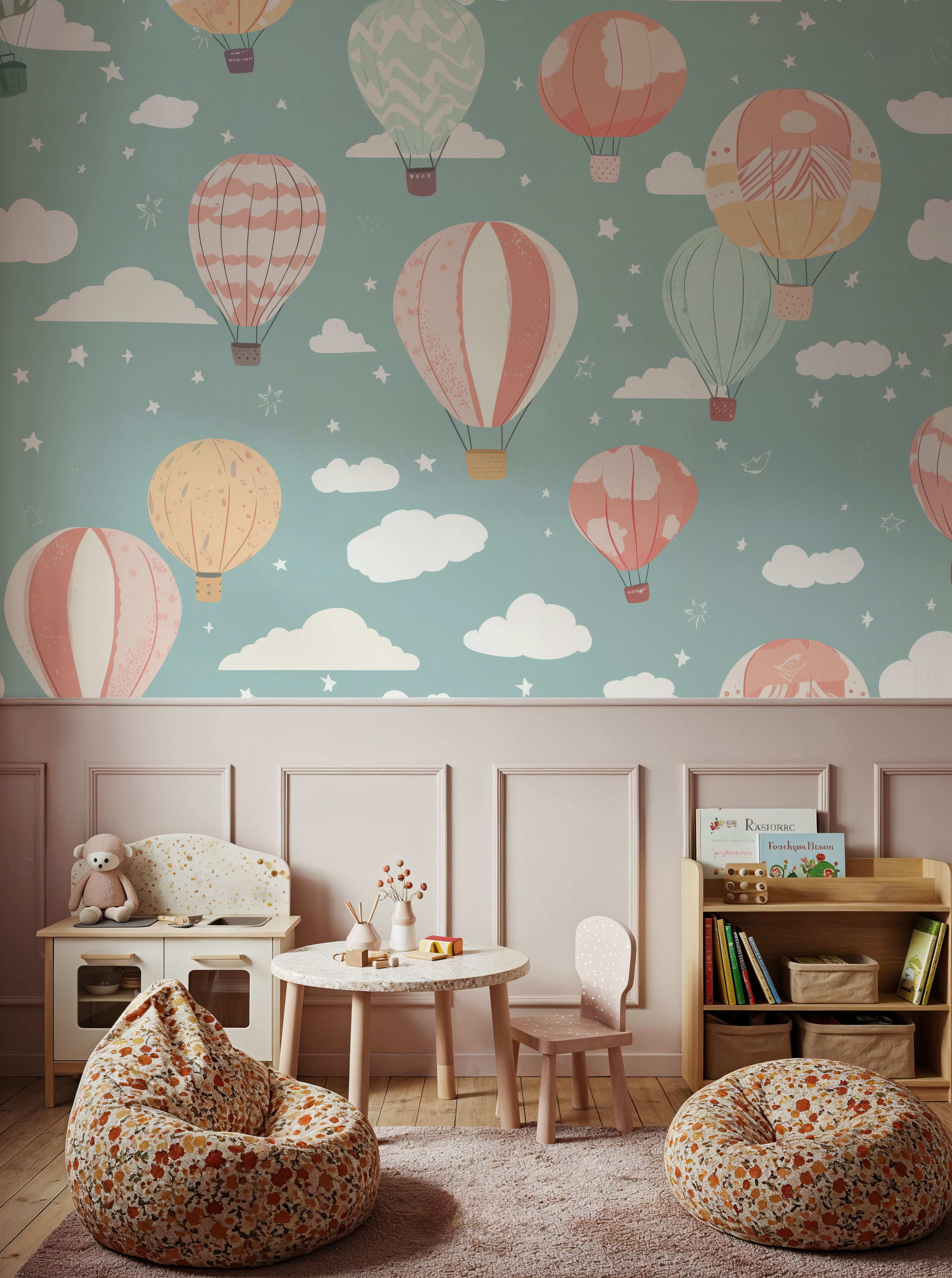 Hot Air Balloon Cloudy
